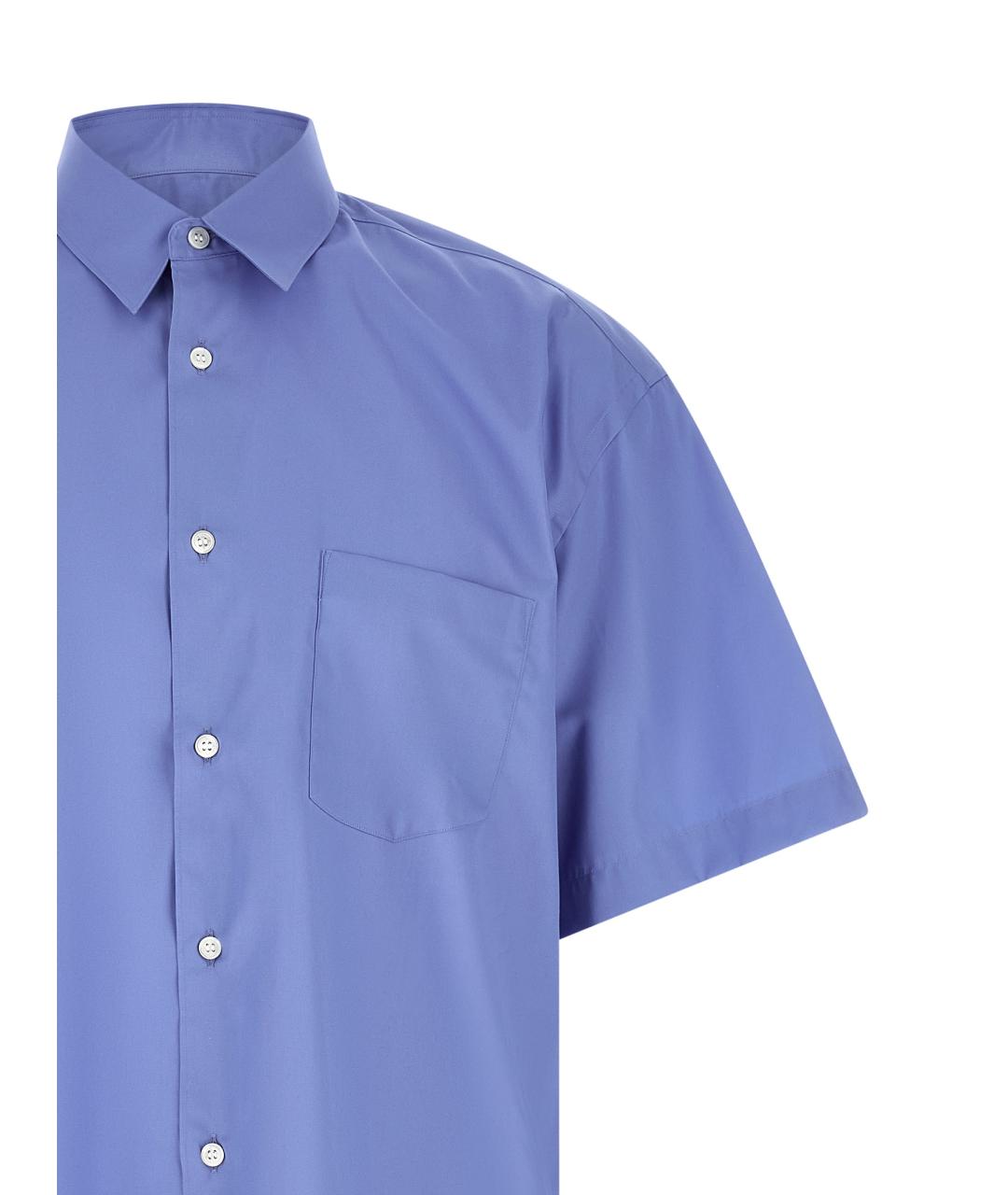 COMME DES GARÇONS HOMME PLUS Голубая хлопковая кэжуал рубашка, фото 3