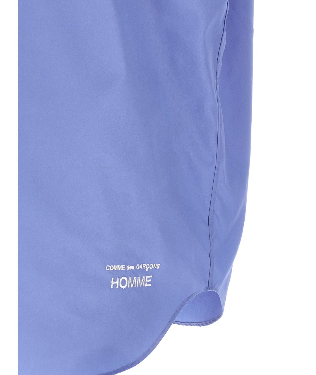 COMME DES GARÇONS HOMME PLUS Голубая хлопковая кэжуал рубашка, фото 4