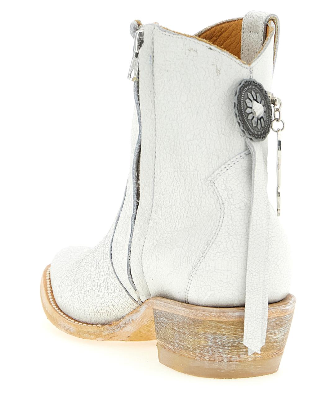 COMME DES GARÇONS Белые кожаные ботильоны, фото 3