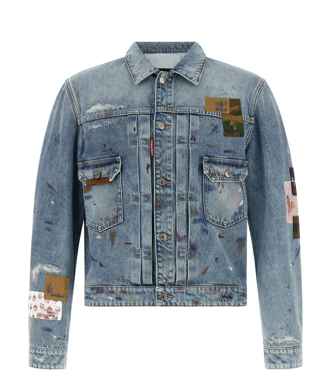 DSQUARED2 Синяя хлопковая куртка, фото 1