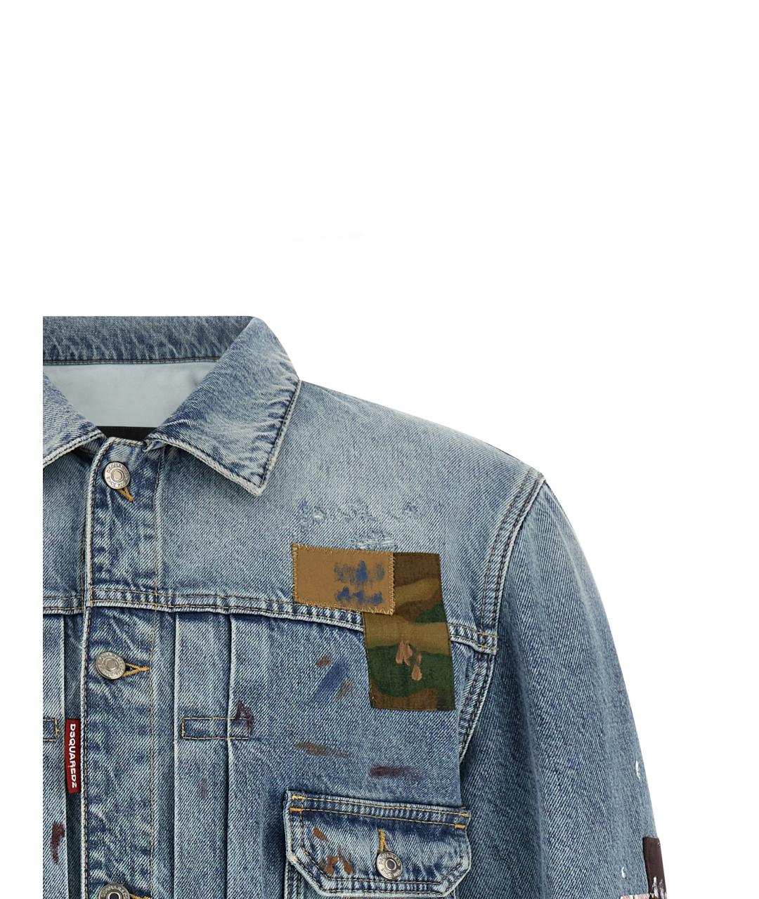 DSQUARED2 Синяя хлопковая куртка, фото 3