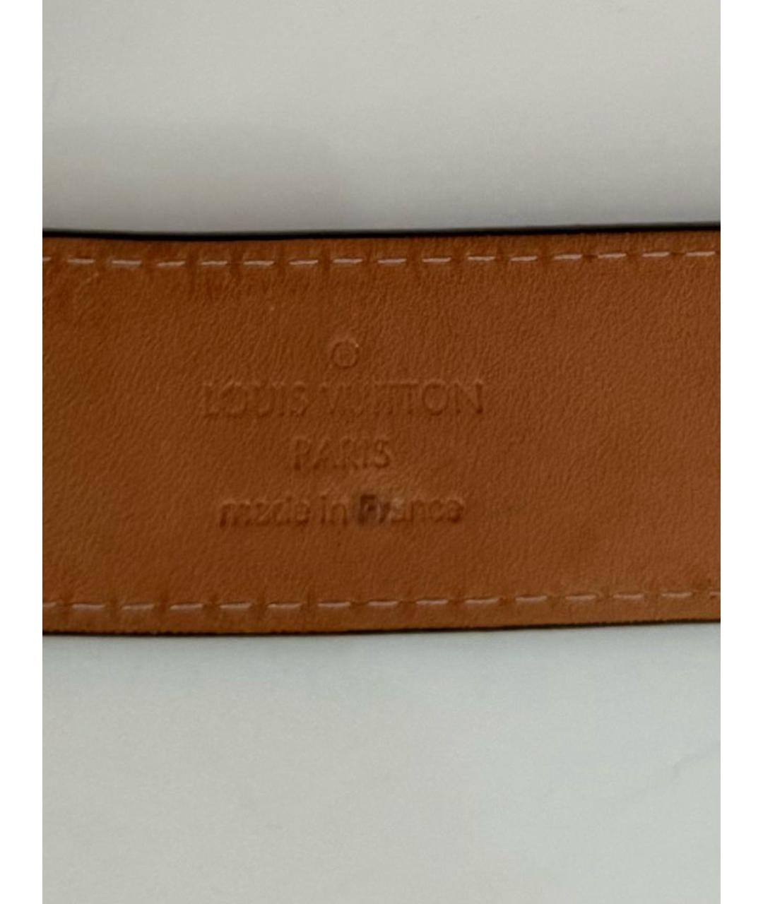 LOUIS VUITTON Бордовый ремень из лакированной кожи, фото 6