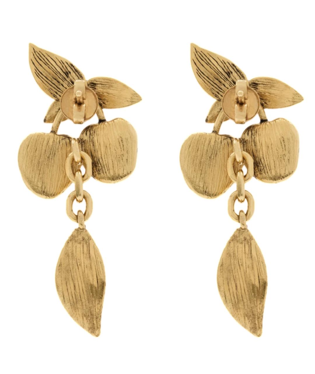 SAINT LAURENT Золотые металлические серьги, фото 2