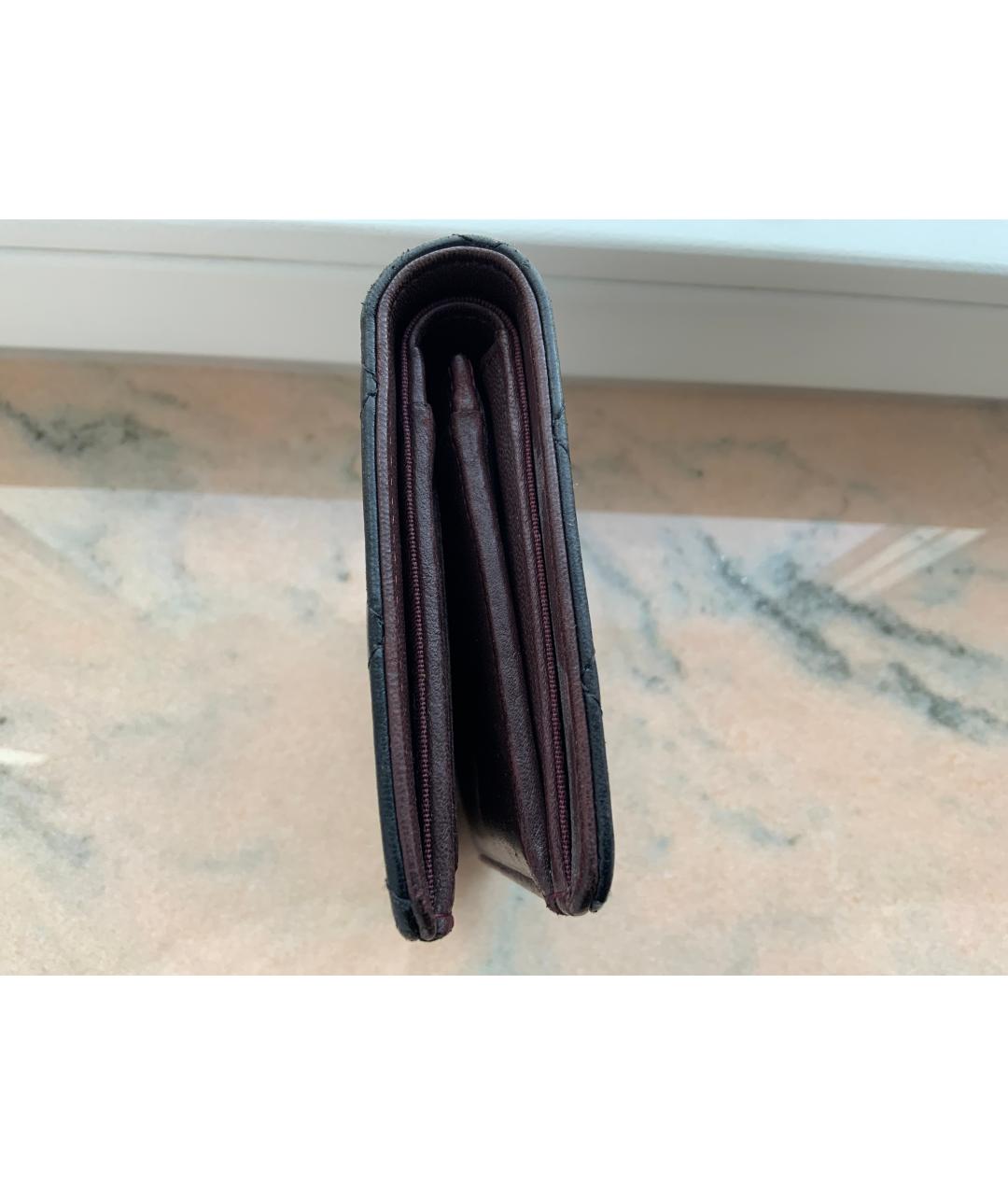 CHANEL Черный кожаный кошелек, фото 2