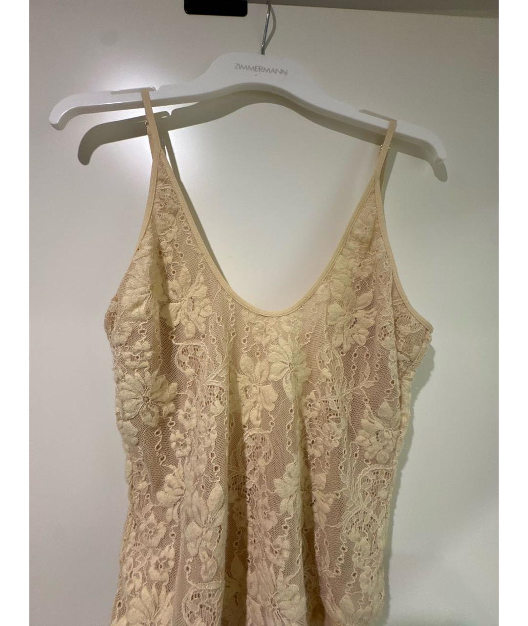 ZIMMERMANN Бежевое полиэстеровое боди, фото 3