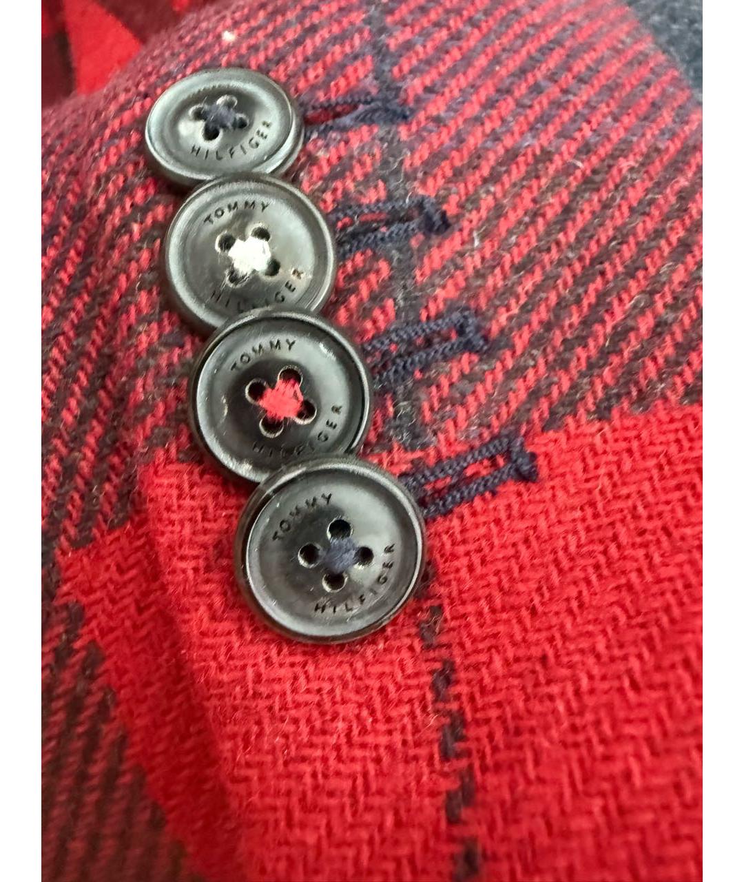 TOMMY HILFIGER Красное шерстяное пальто, фото 4