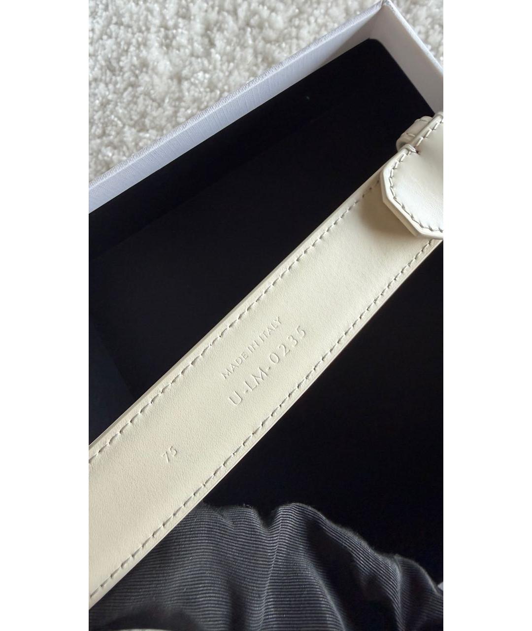 CELINE Бежевый кожаный ремень, фото 2