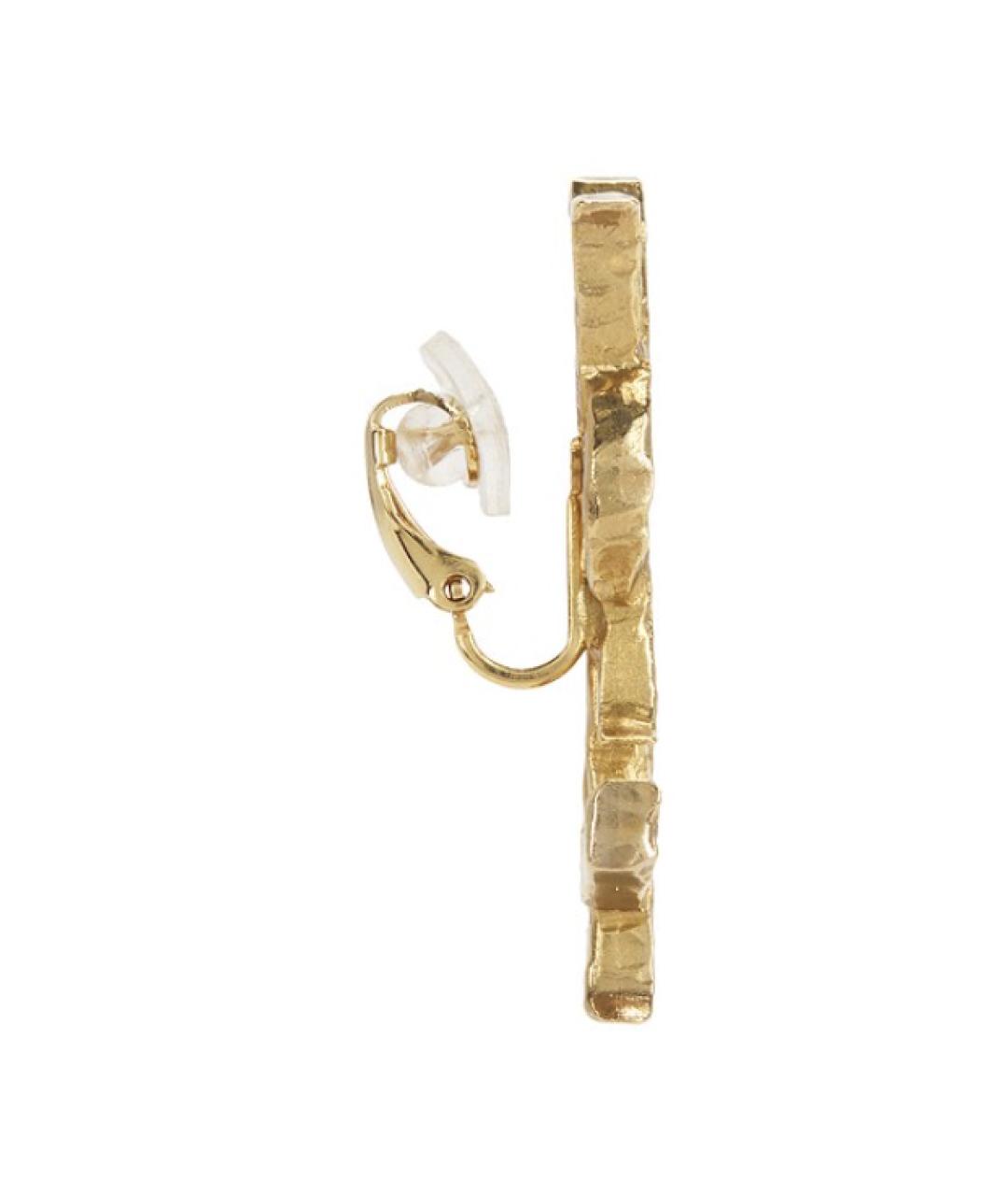 SAINT LAURENT Золотые металлические серьги, фото 2