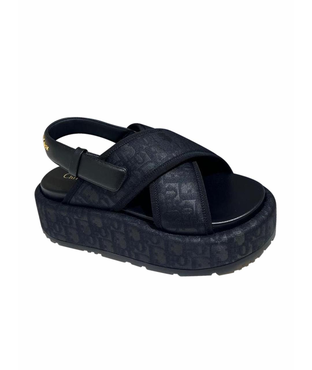 CHRISTIAN DIOR Черные сандалии, фото 1