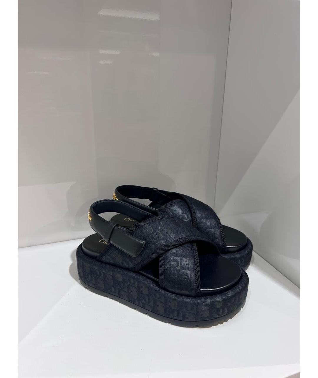 CHRISTIAN DIOR Черные сандалии, фото 3