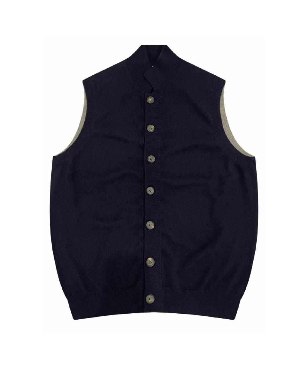 BRUNELLO CUCINELLI Темно-синий кашемировый кардиган, фото 5