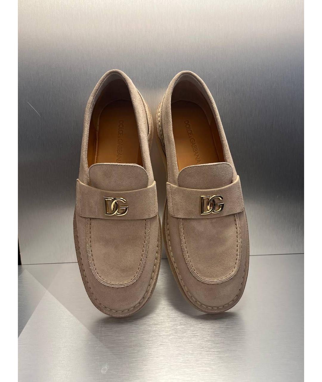 DOLCE&GABBANA Розовые замшевые лоферы, фото 2