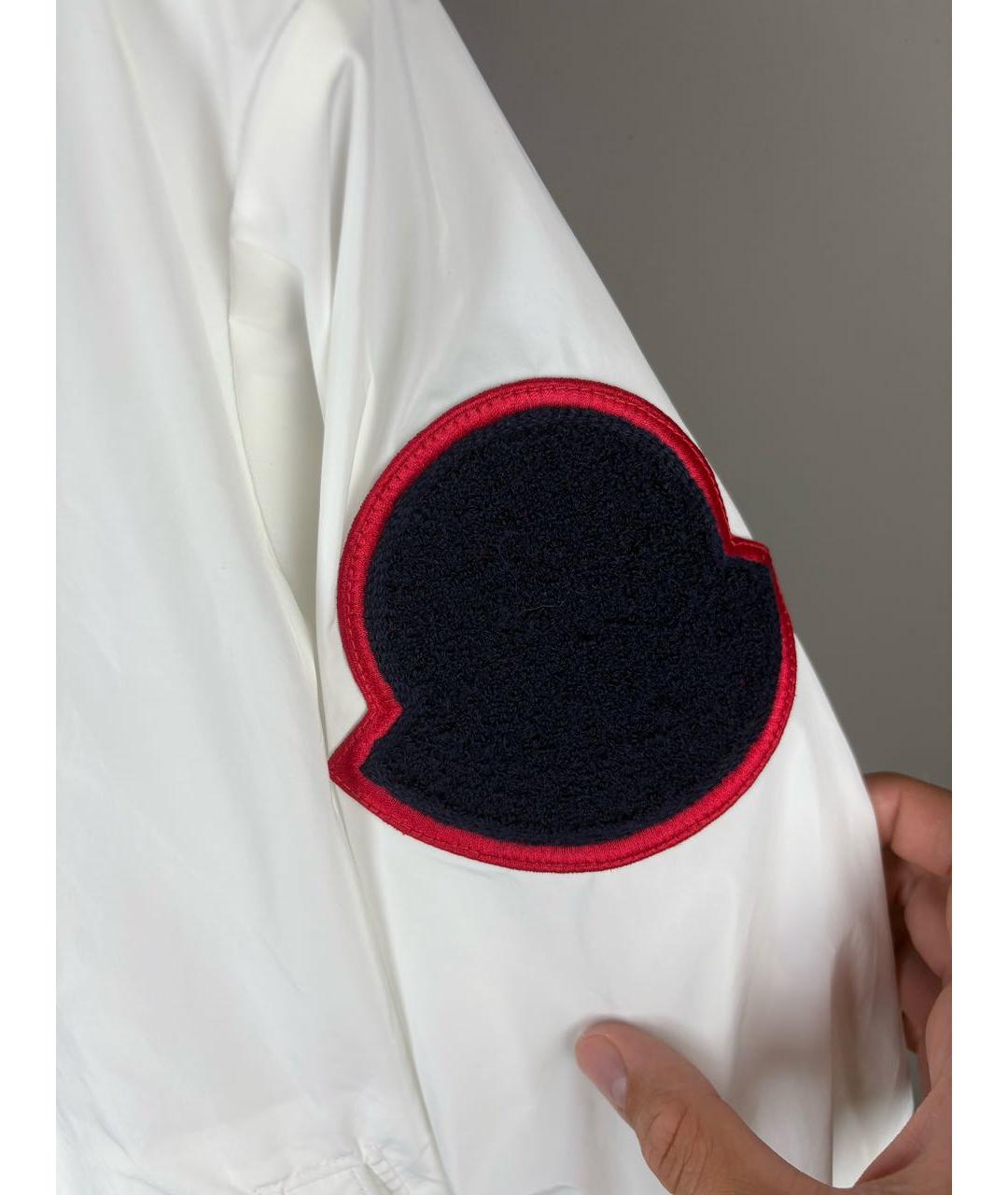 MONCLER Белая полиэстеровая куртка, фото 5