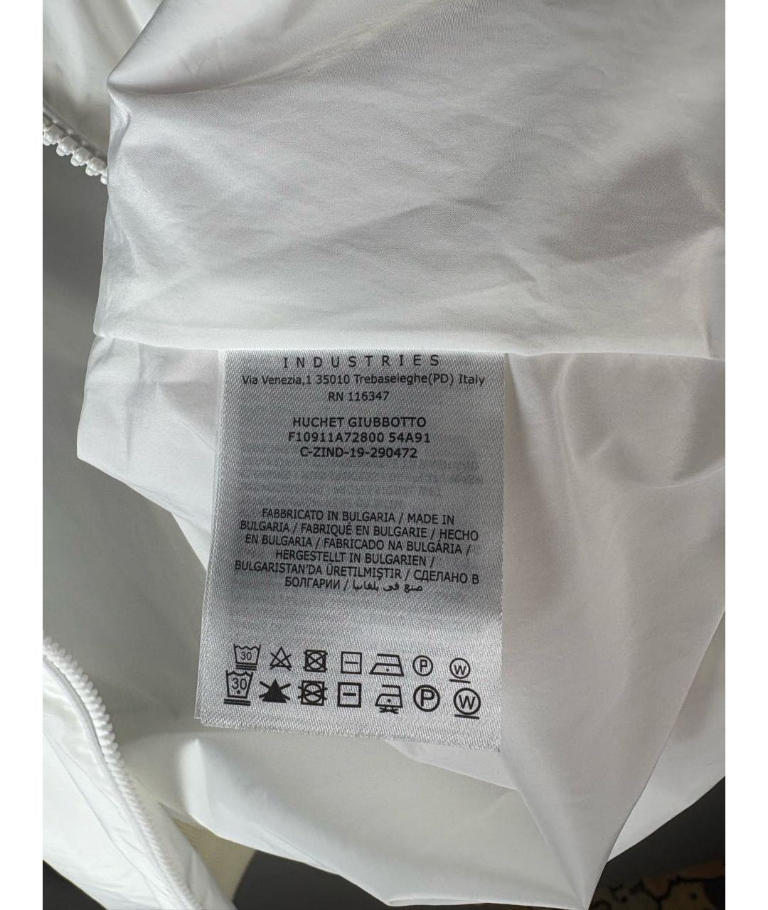 MONCLER Белая полиэстеровая куртка, фото 7