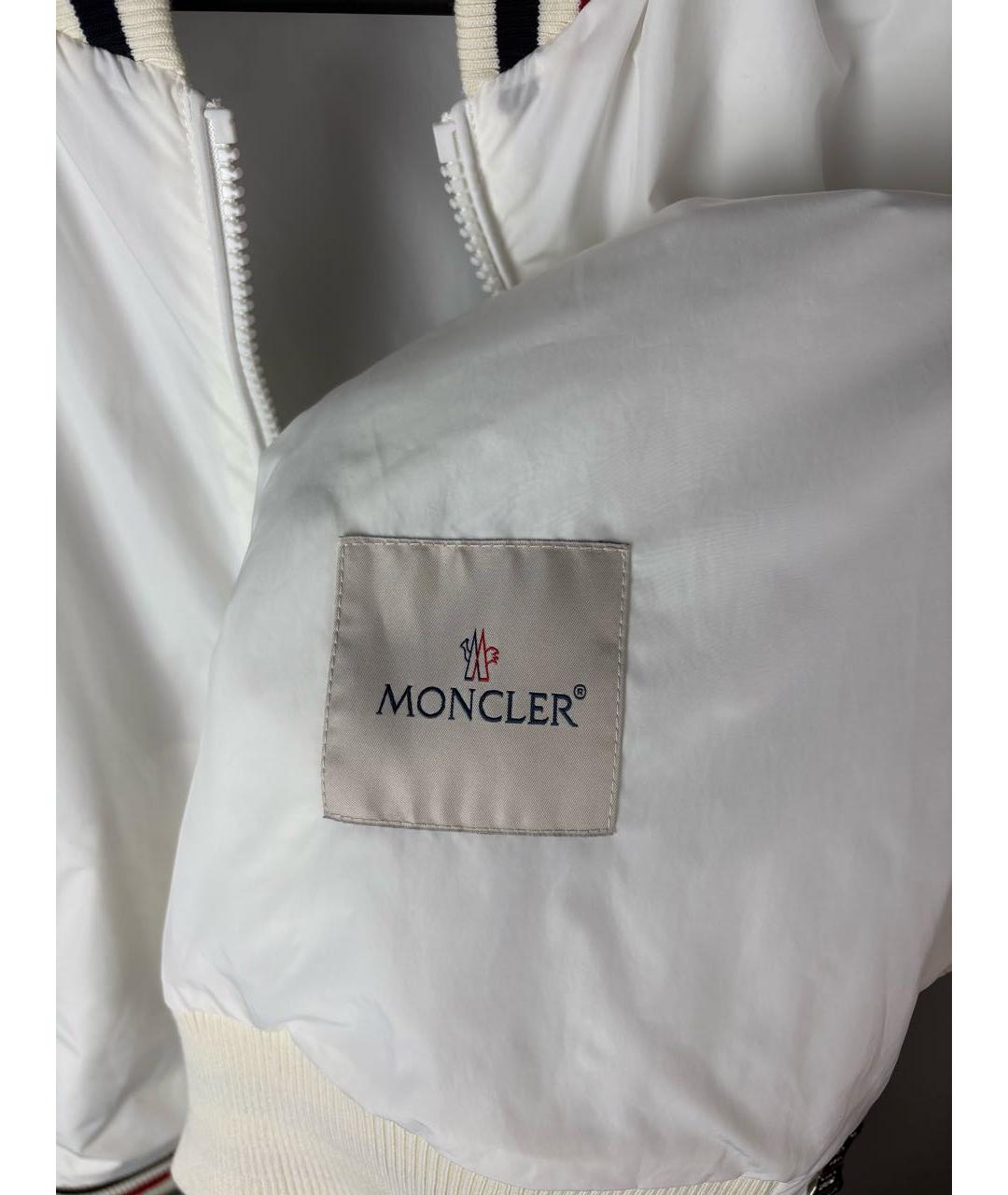 MONCLER Белая полиэстеровая куртка, фото 3