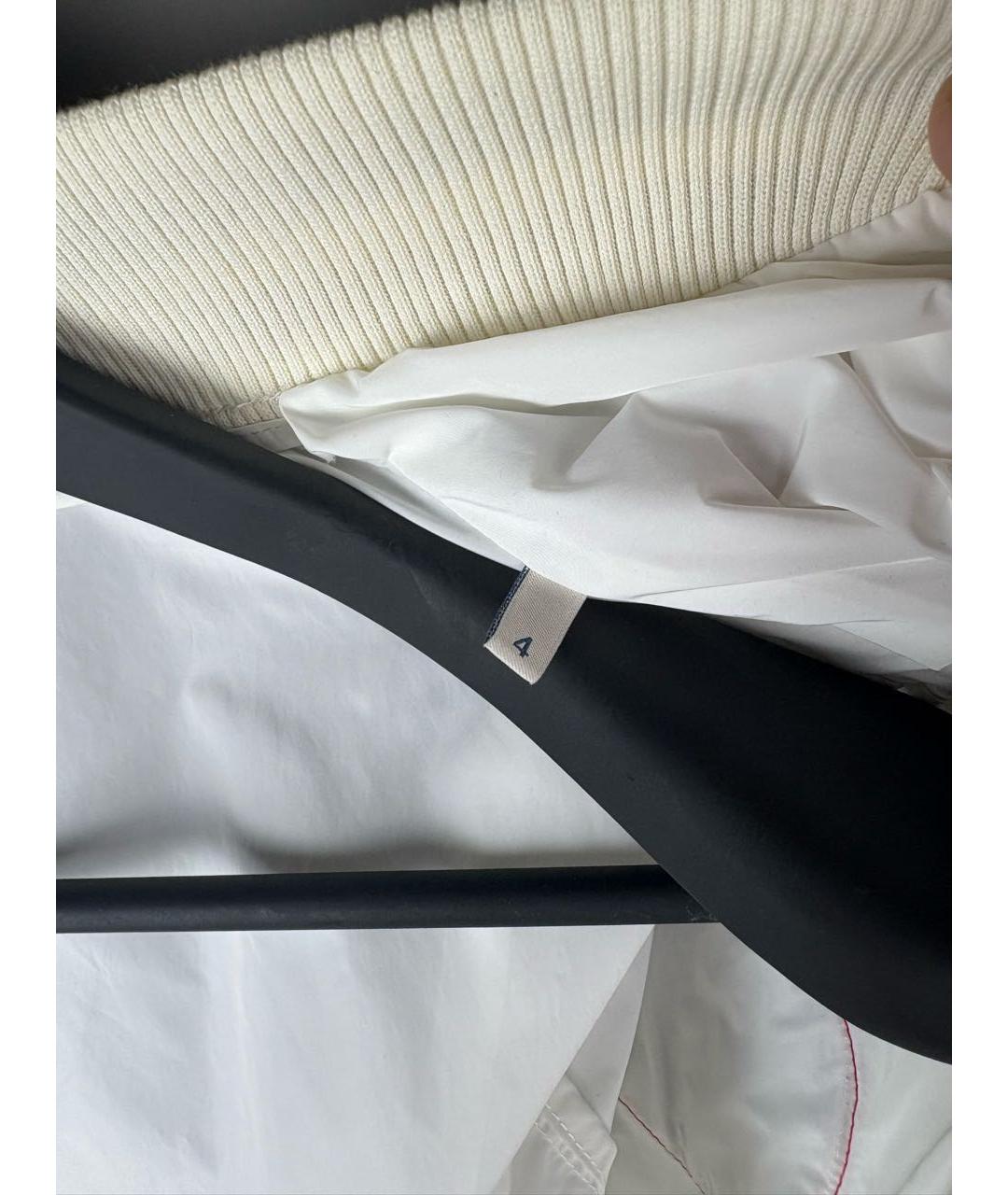 MONCLER Белая полиэстеровая куртка, фото 6