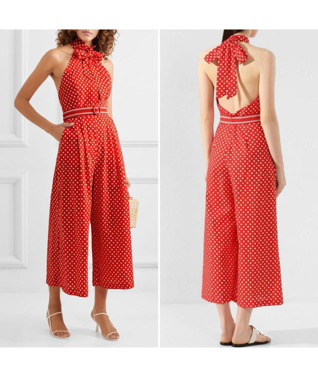 ZIMMERMANN Красный льняной комбинезон, фото 2