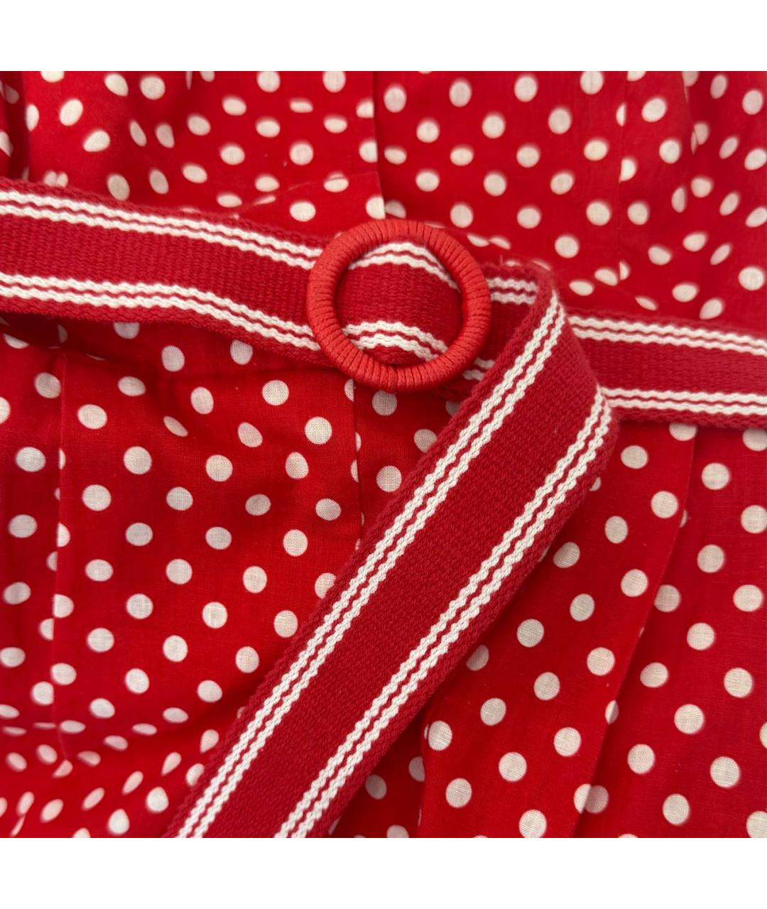 ZIMMERMANN Красный льняной комбинезон, фото 5