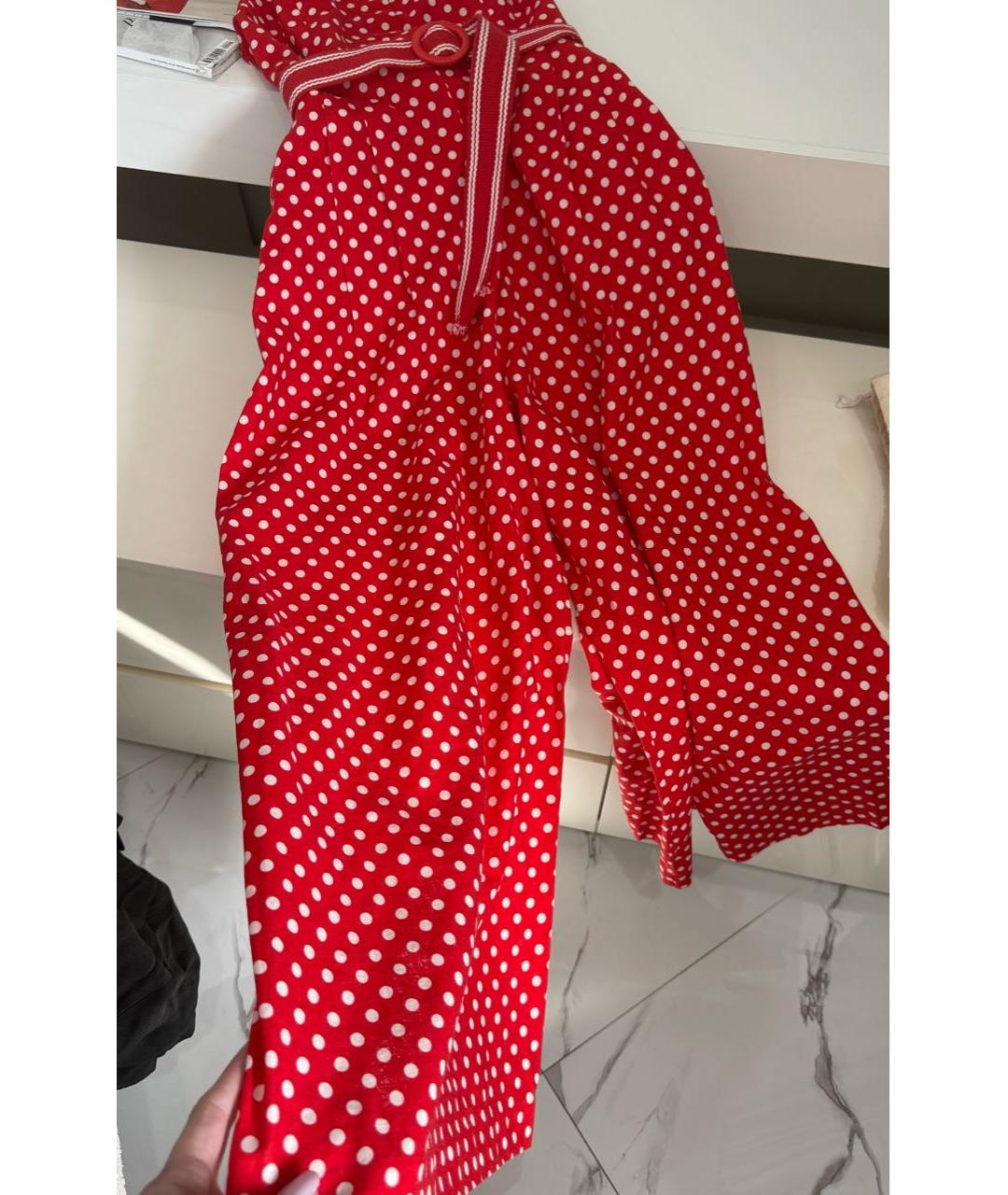 ZIMMERMANN Красный льняной комбинезон, фото 6