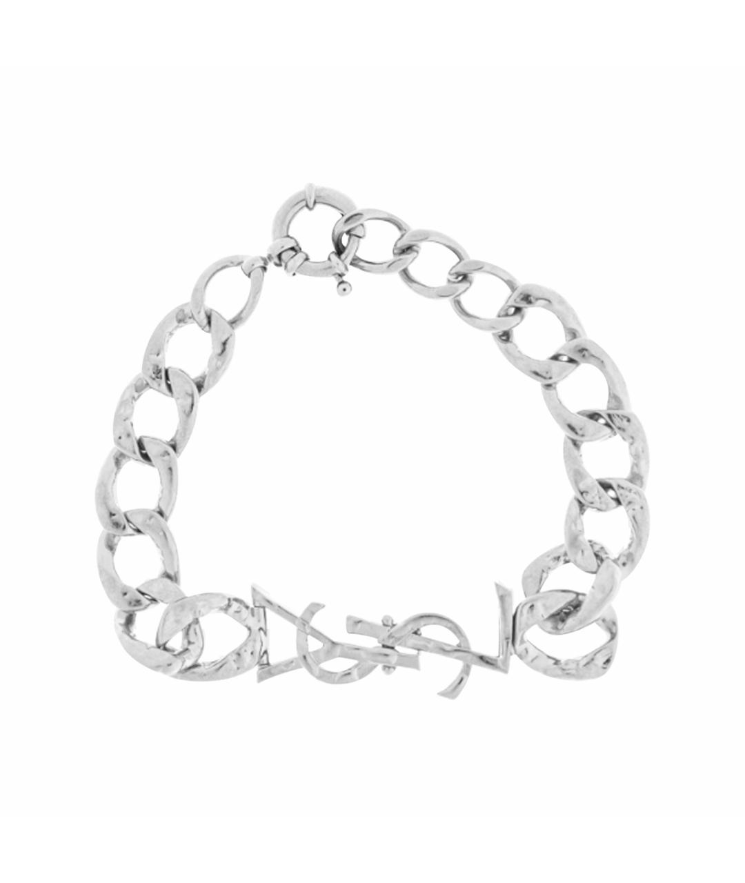 SAINT LAURENT Серебрянный металлический браслет, фото 1