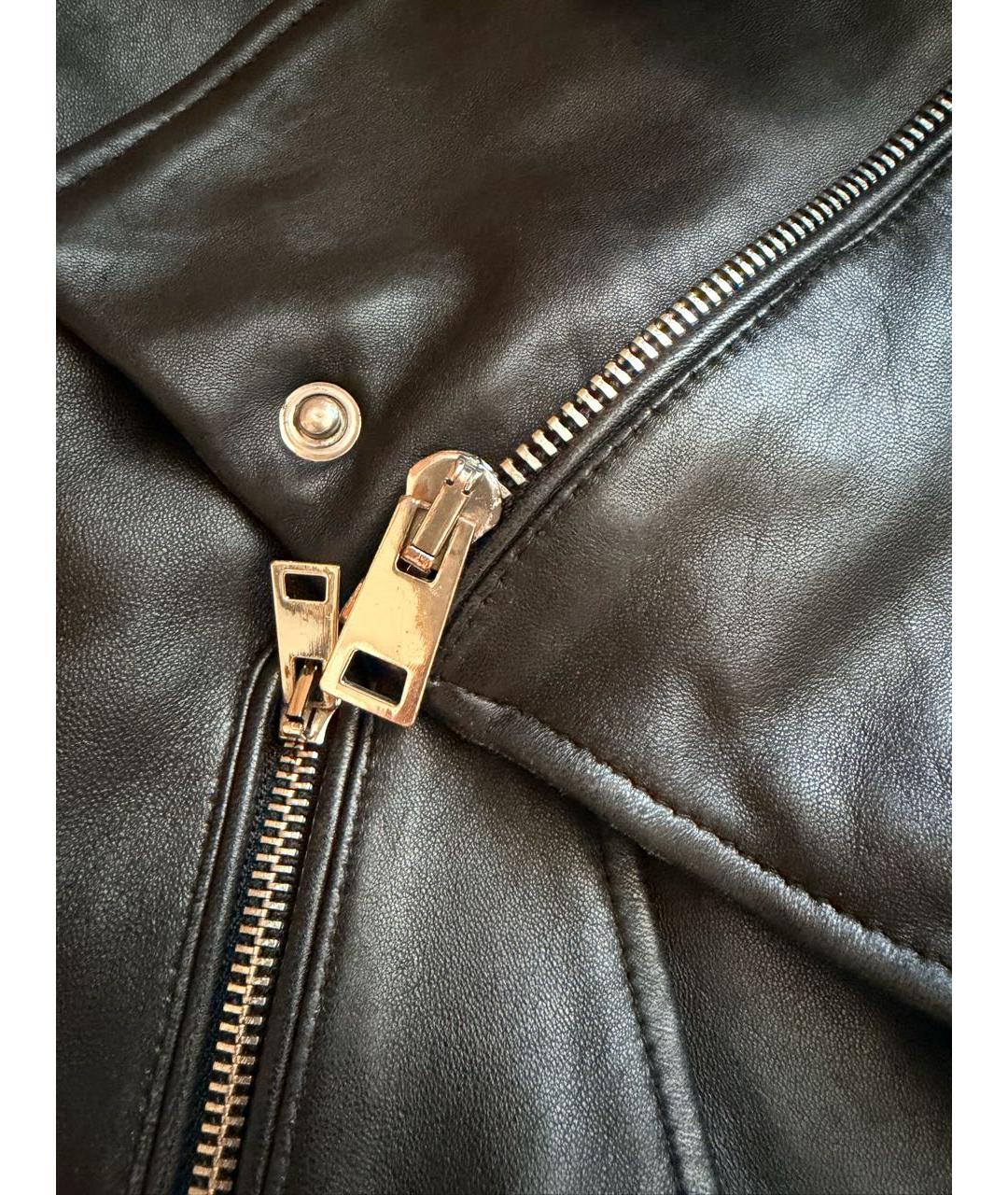 MAJE Черная кожаная куртка, фото 6