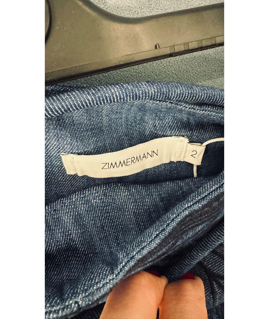 ZIMMERMANN Синий хлопковый костюм с брюками, фото 3