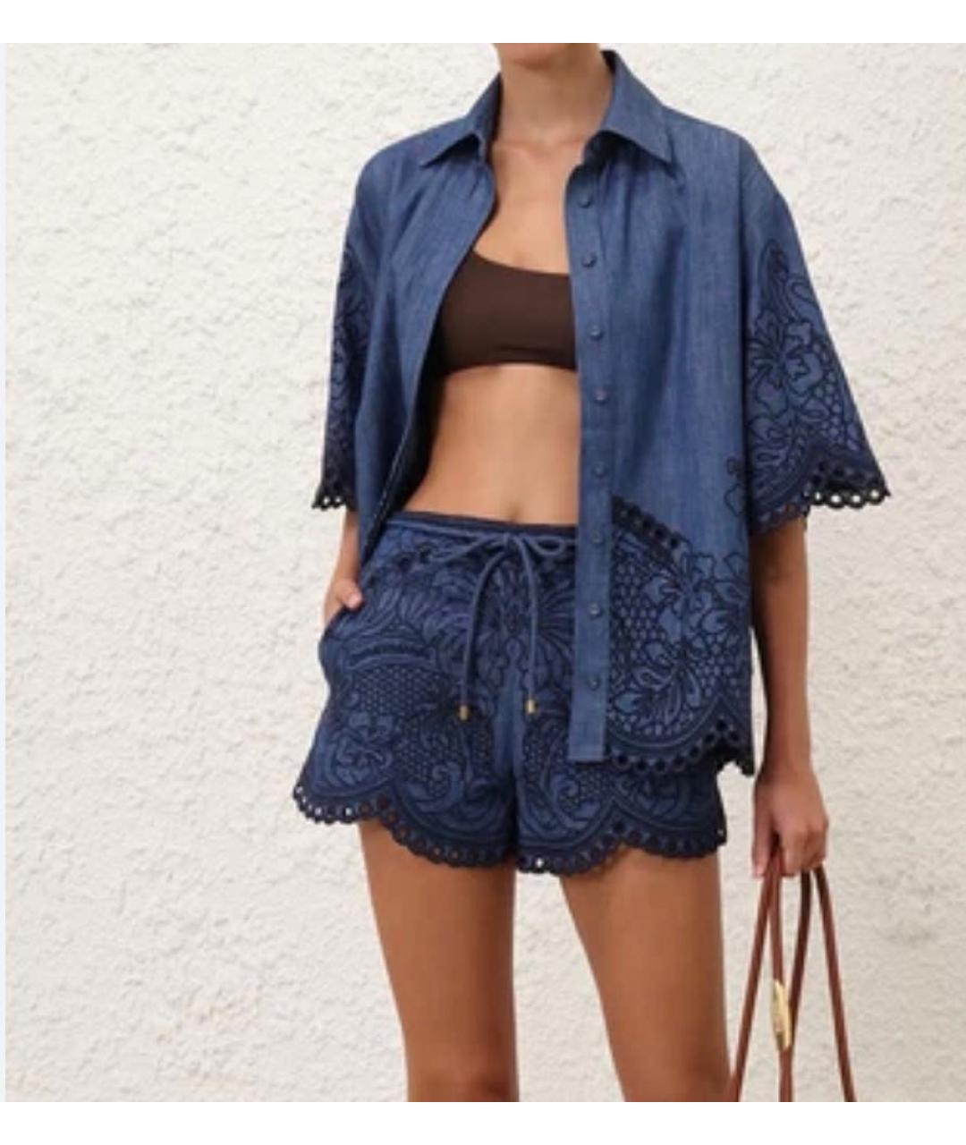 ZIMMERMANN Синий хлопковый костюм с брюками, фото 5