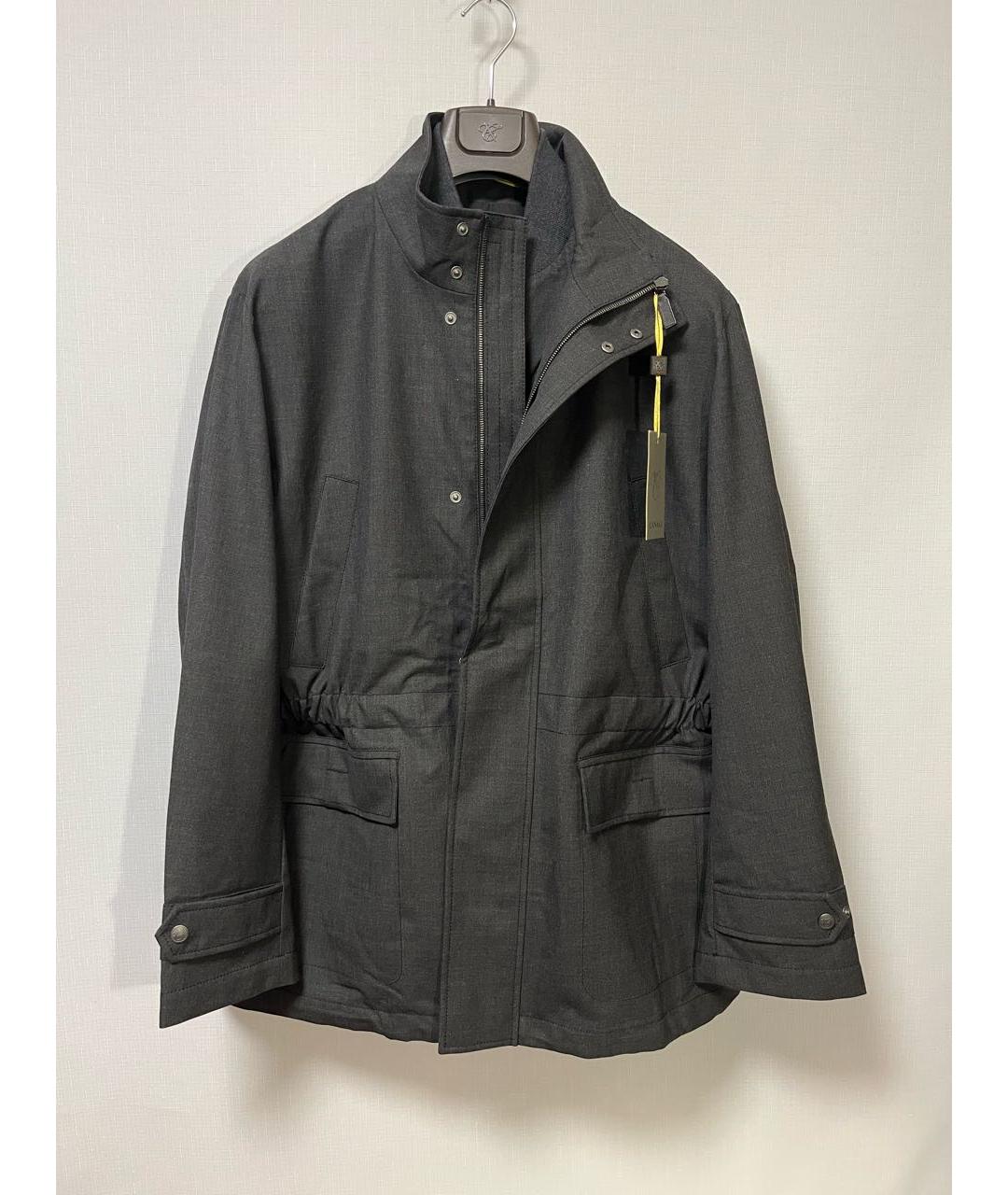 CANALI Серая шерстяная куртка, фото 4