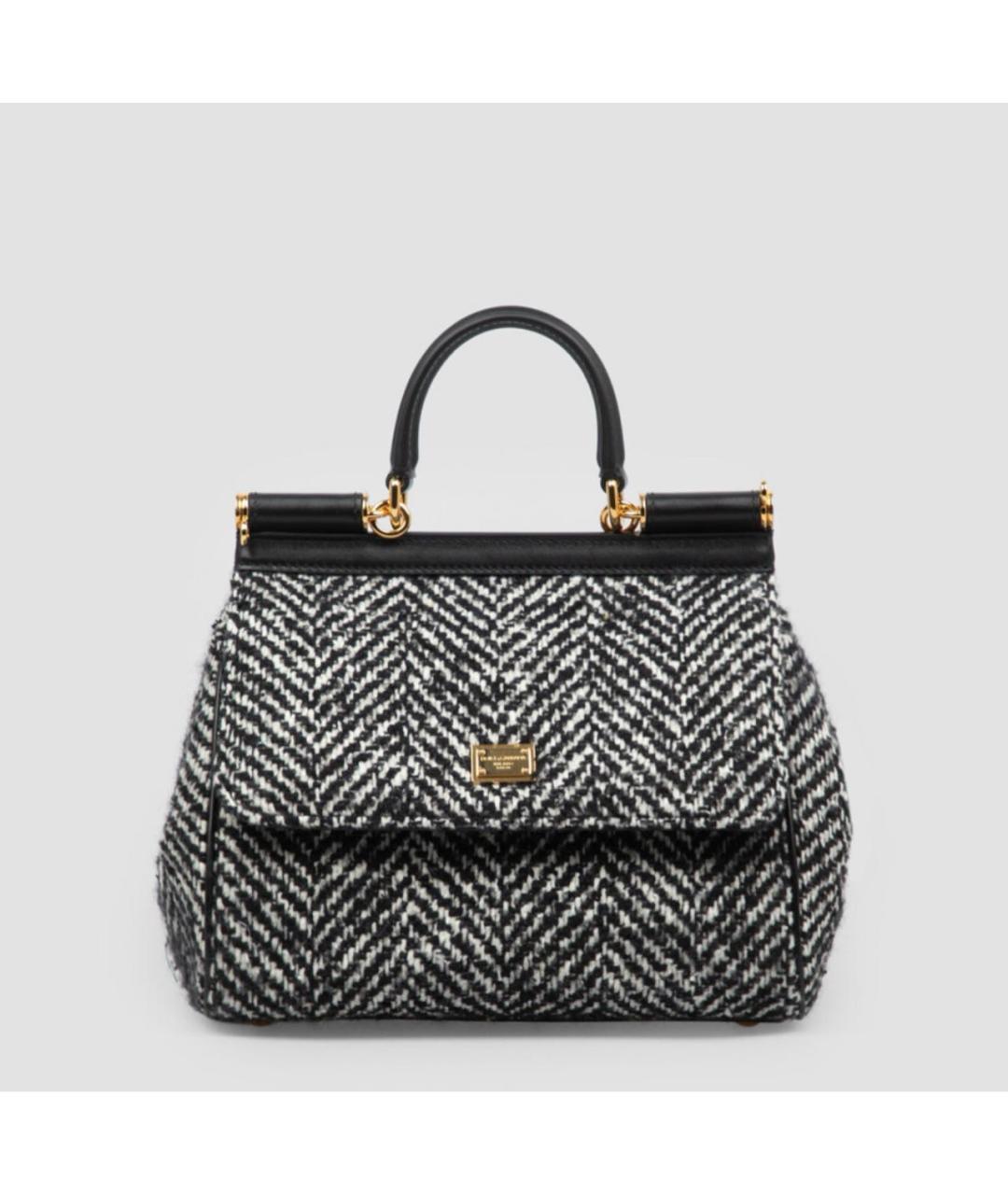 DOLCE&GABBANA Мульти шерстяная сумка с короткими ручками, фото 6