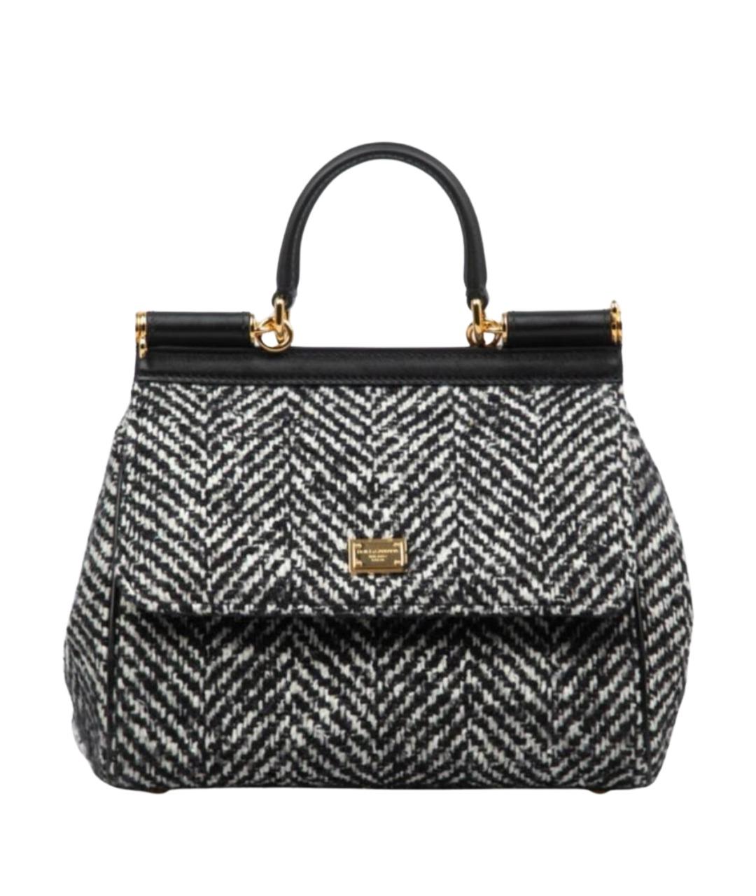 DOLCE&GABBANA Мульти шерстяная сумка с короткими ручками, фото 1