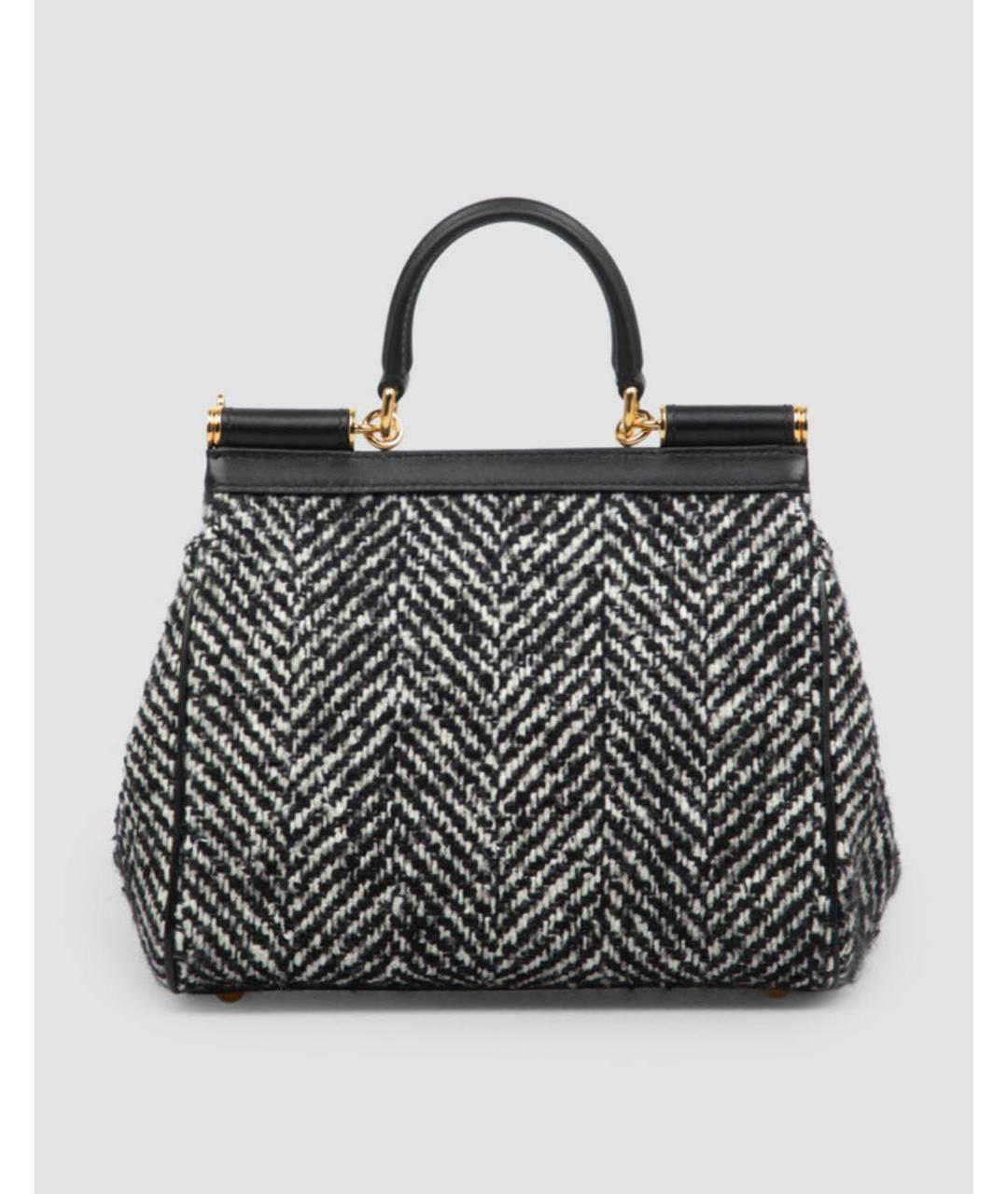 DOLCE&GABBANA Мульти шерстяная сумка с короткими ручками, фото 4