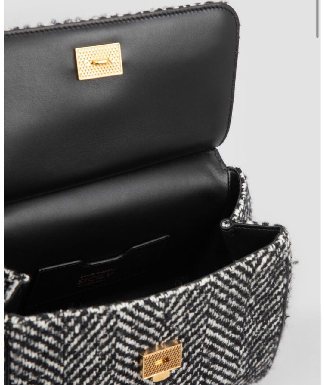 DOLCE&GABBANA Мульти шерстяная сумка с короткими ручками, фото 3