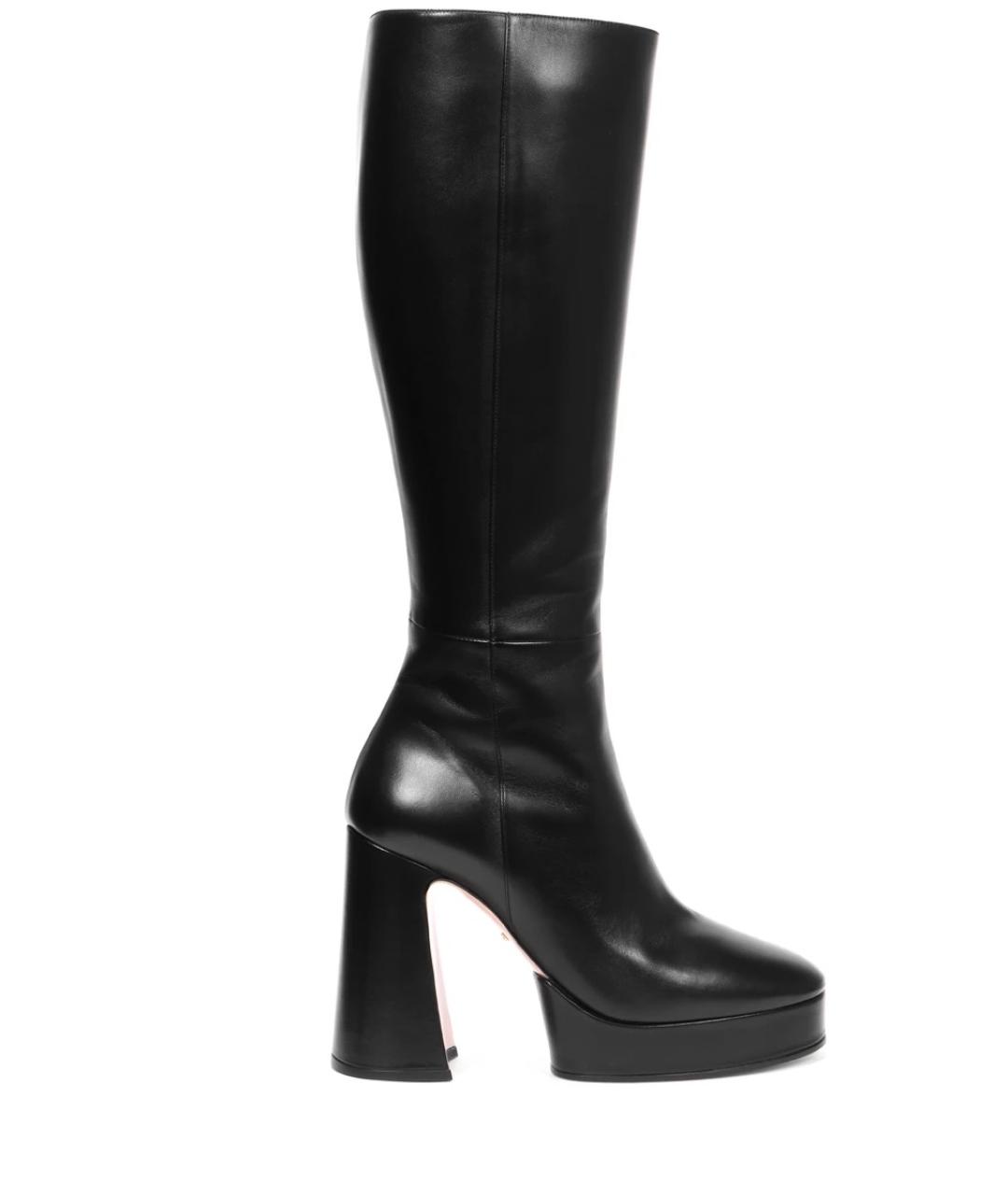 GUCCI Черные кожаные сапоги, фото 4