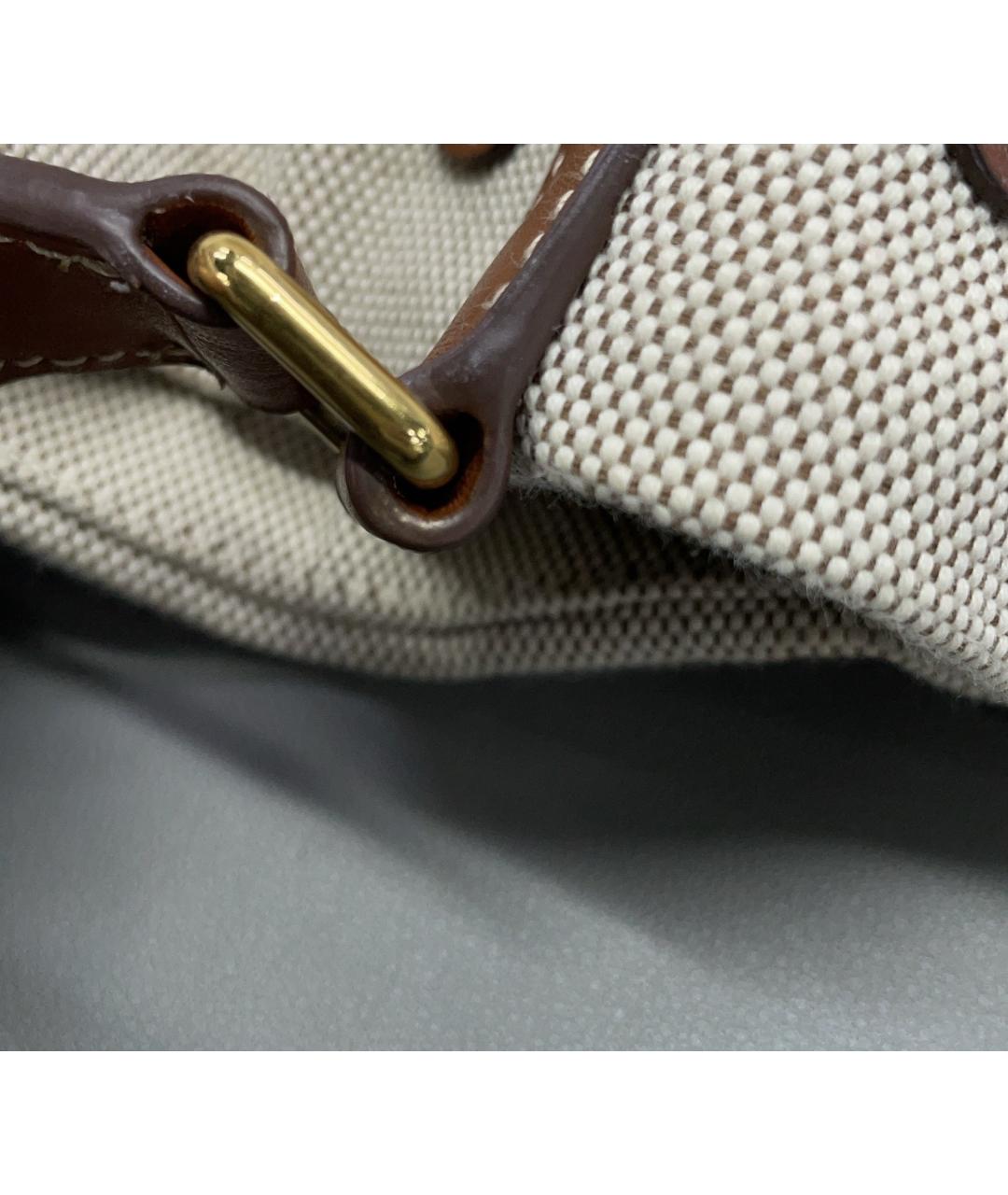 MIU MIU Бежевая тканевая сумка через плечо, фото 7