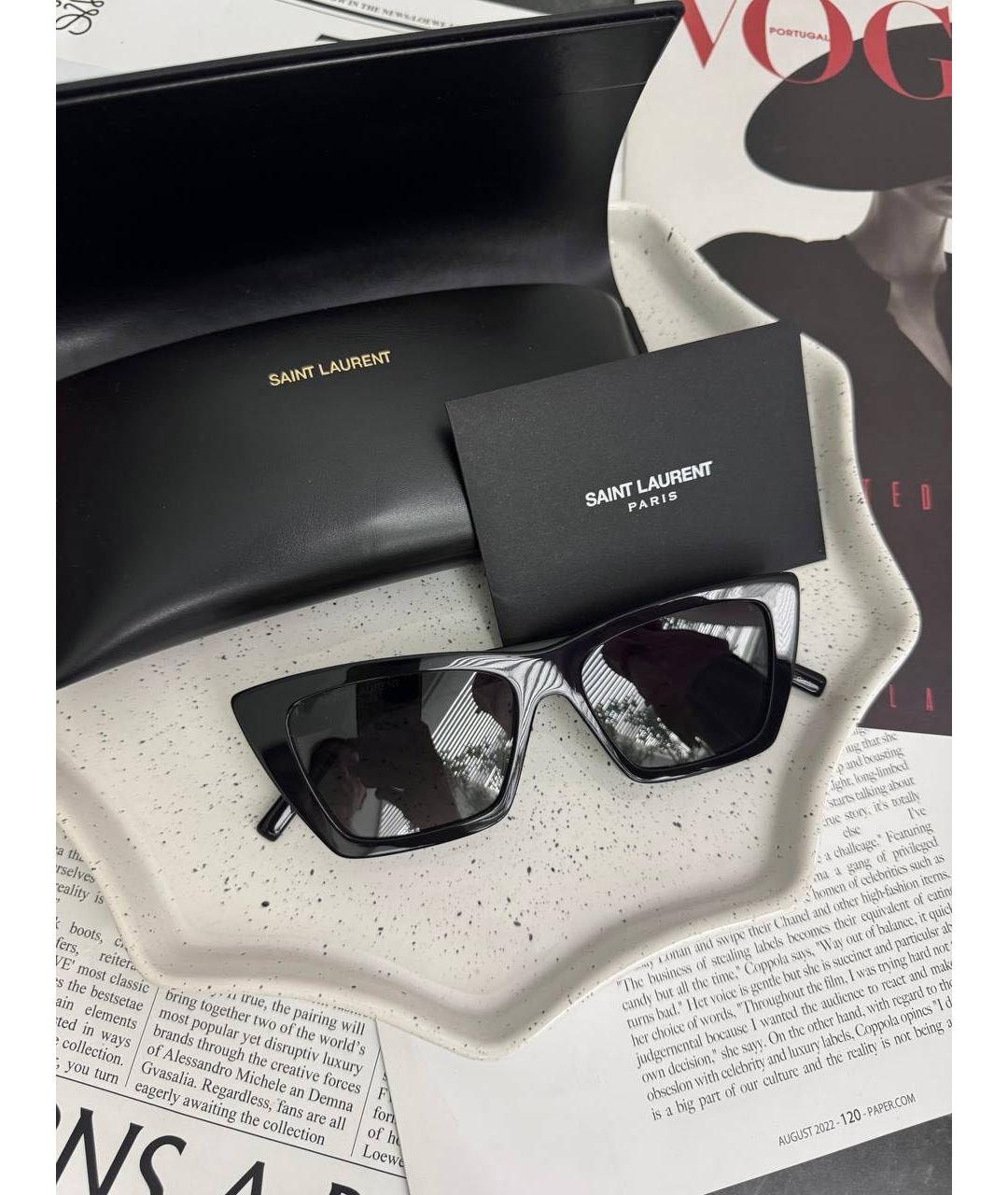 SAINT LAURENT Черные солнцезащитные очки, фото 9