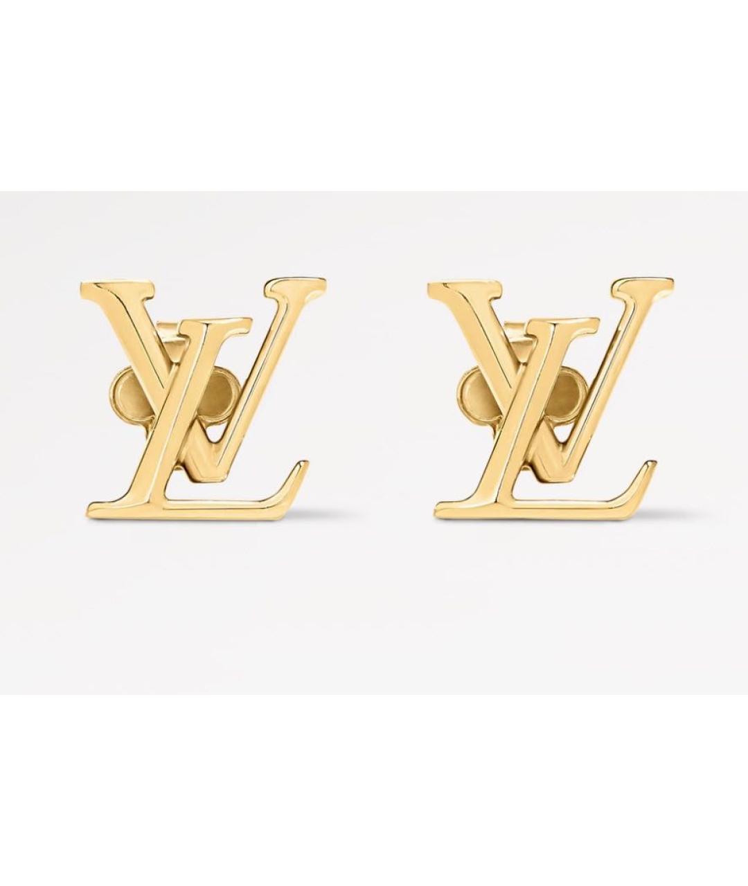 LOUIS VUITTON Золотые металлические серьги, фото 5