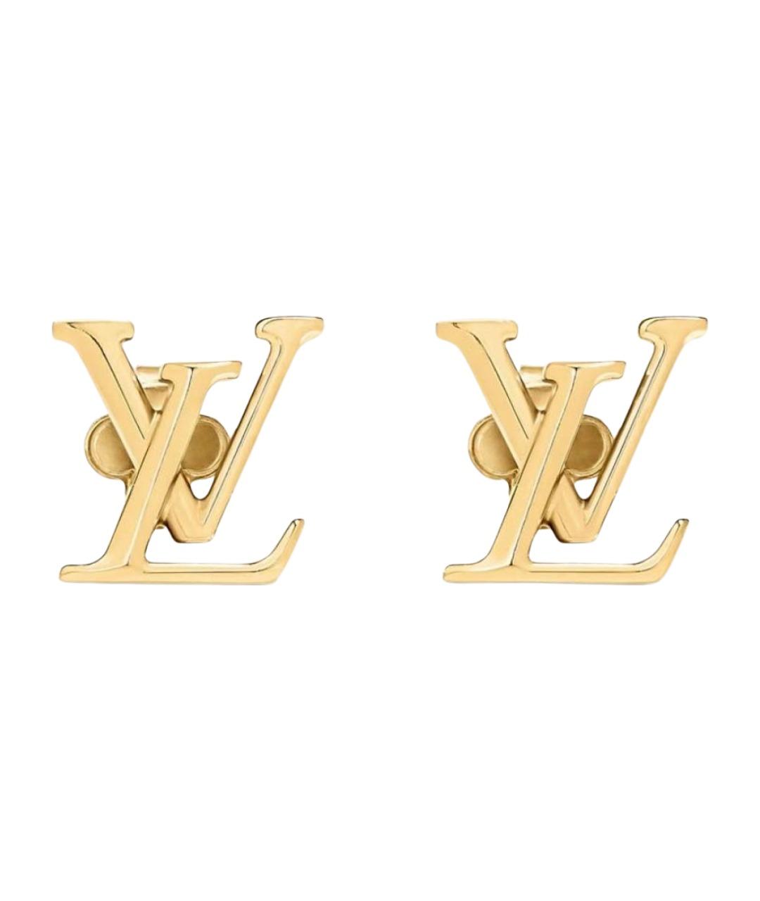 LOUIS VUITTON Золотые металлические серьги, фото 1