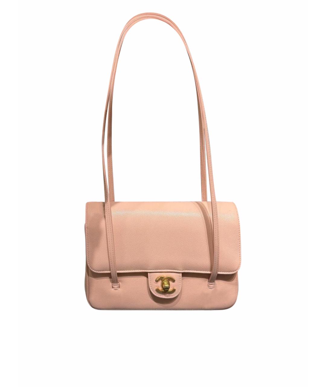 CHANEL Розовая кожаная сумка тоут, фото 1