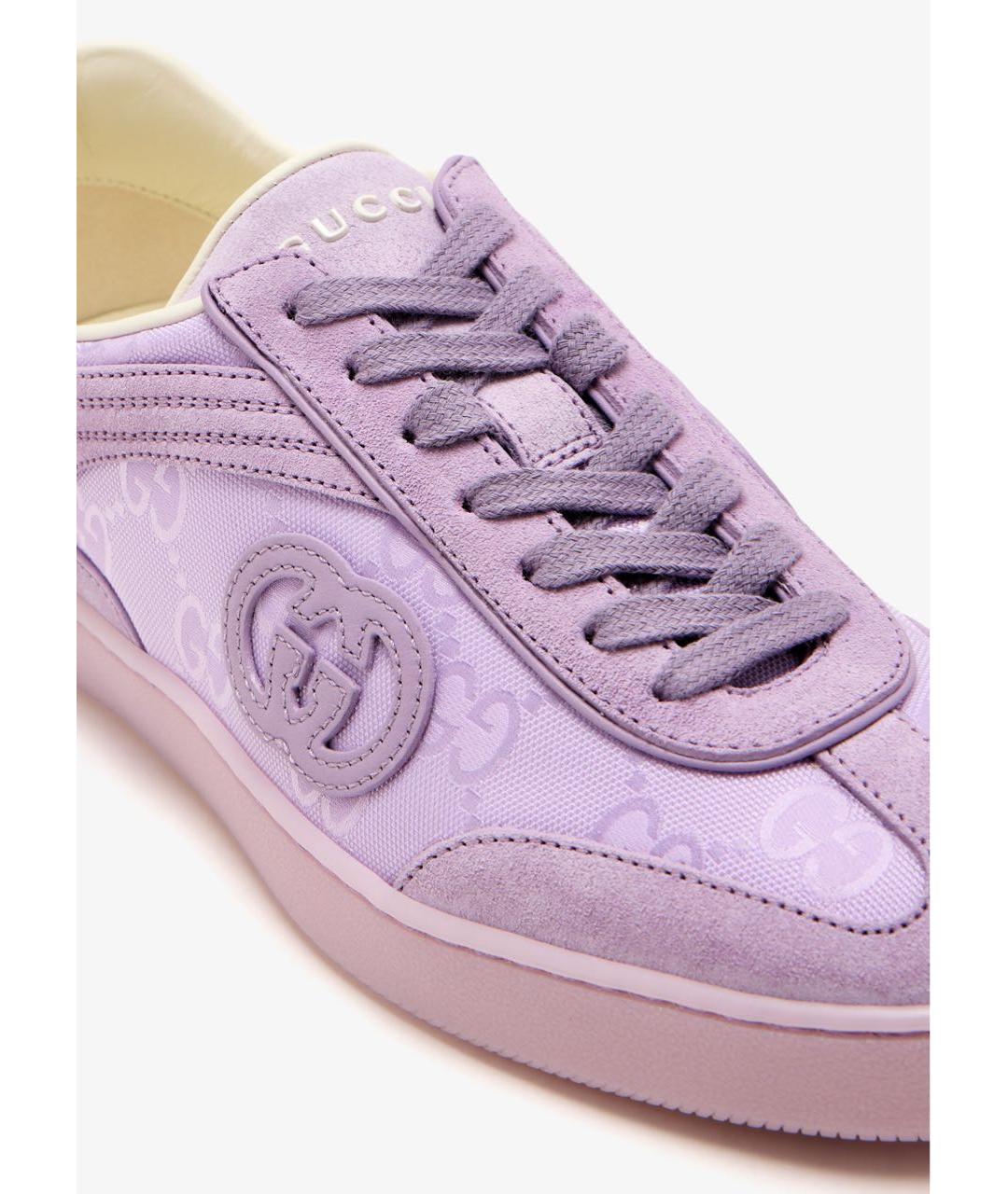 GUCCI Фиолетовые замшевые кеды, фото 3
