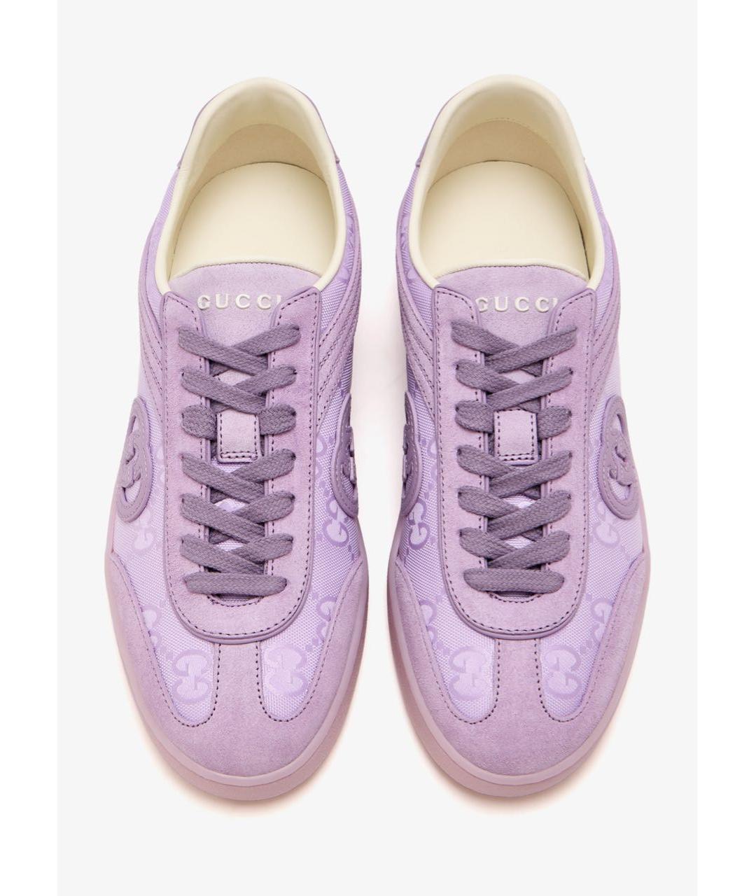 GUCCI Фиолетовые замшевые кеды, фото 4