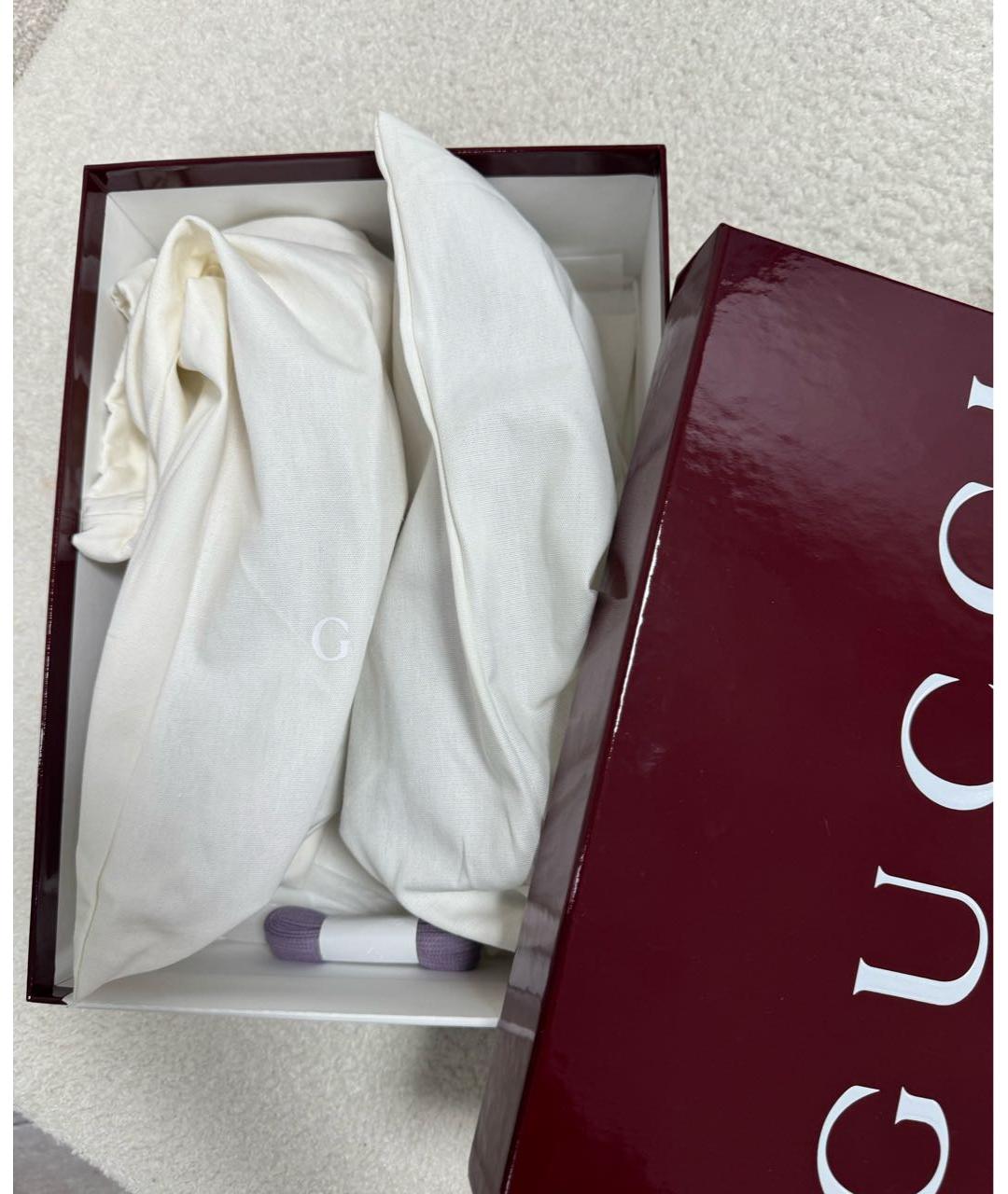 GUCCI Фиолетовые замшевые кеды, фото 8