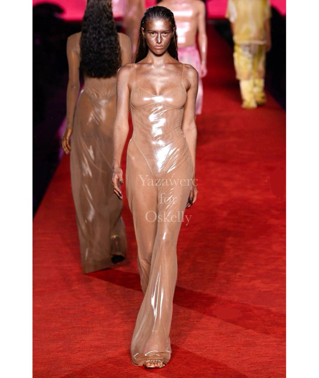 DIESEL Бежевое полиамидовое вечернее платье, фото 2