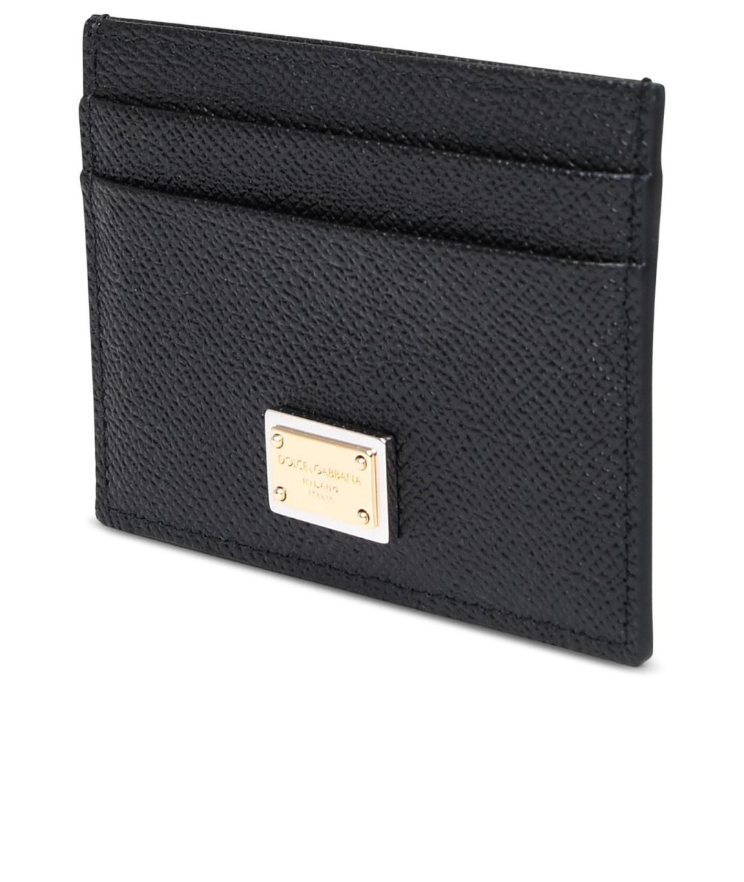 DOLCE&GABBANA Черный кожаный кардхолдер, фото 2