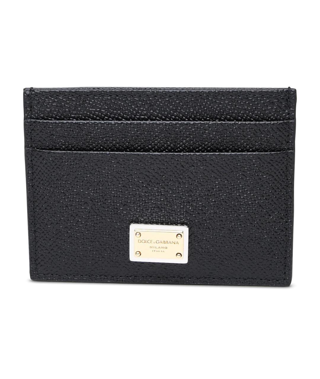 DOLCE&GABBANA Черный кожаный кардхолдер, фото 1