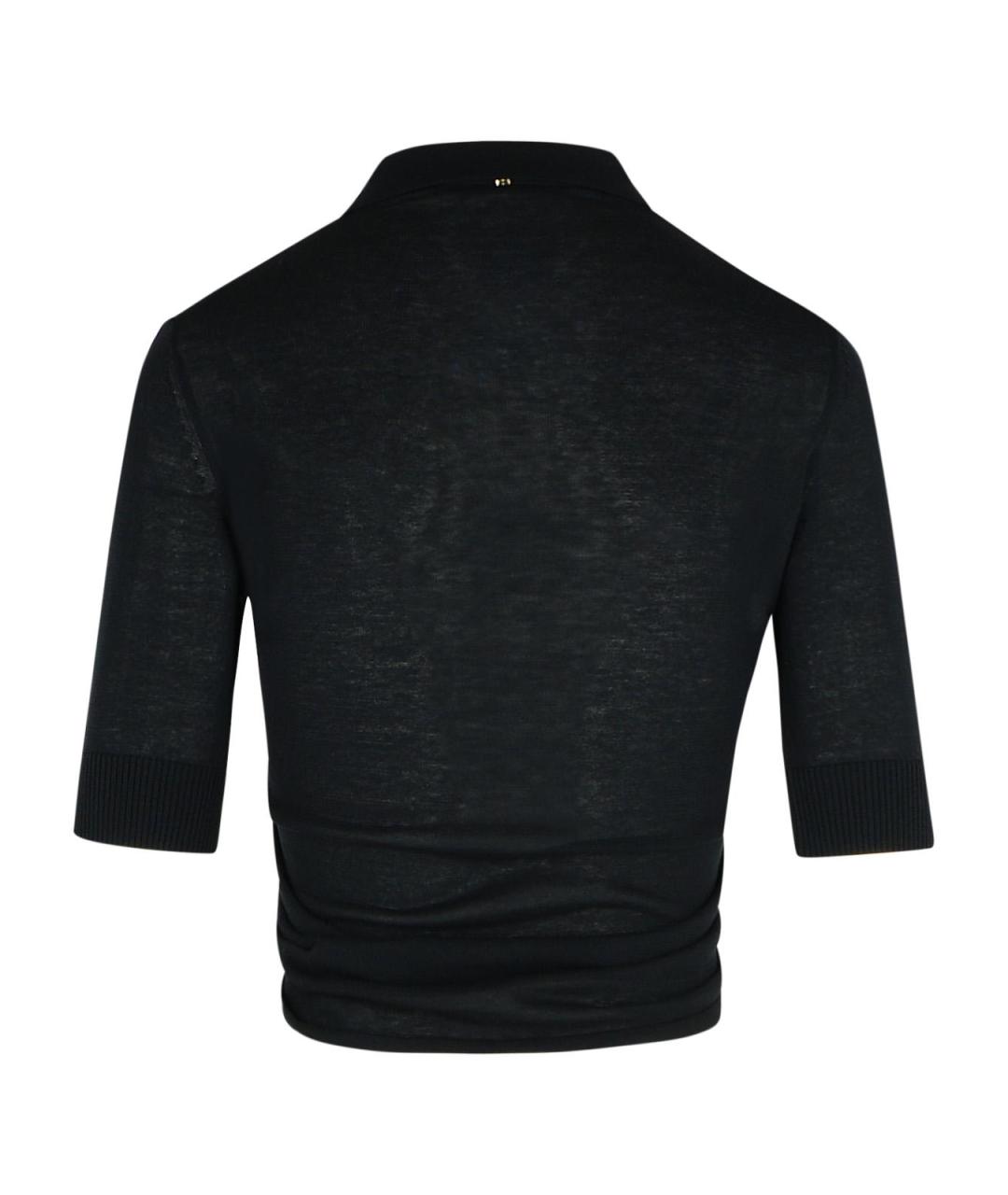 SPORTMAX Черная хлопковая футболка, фото 3