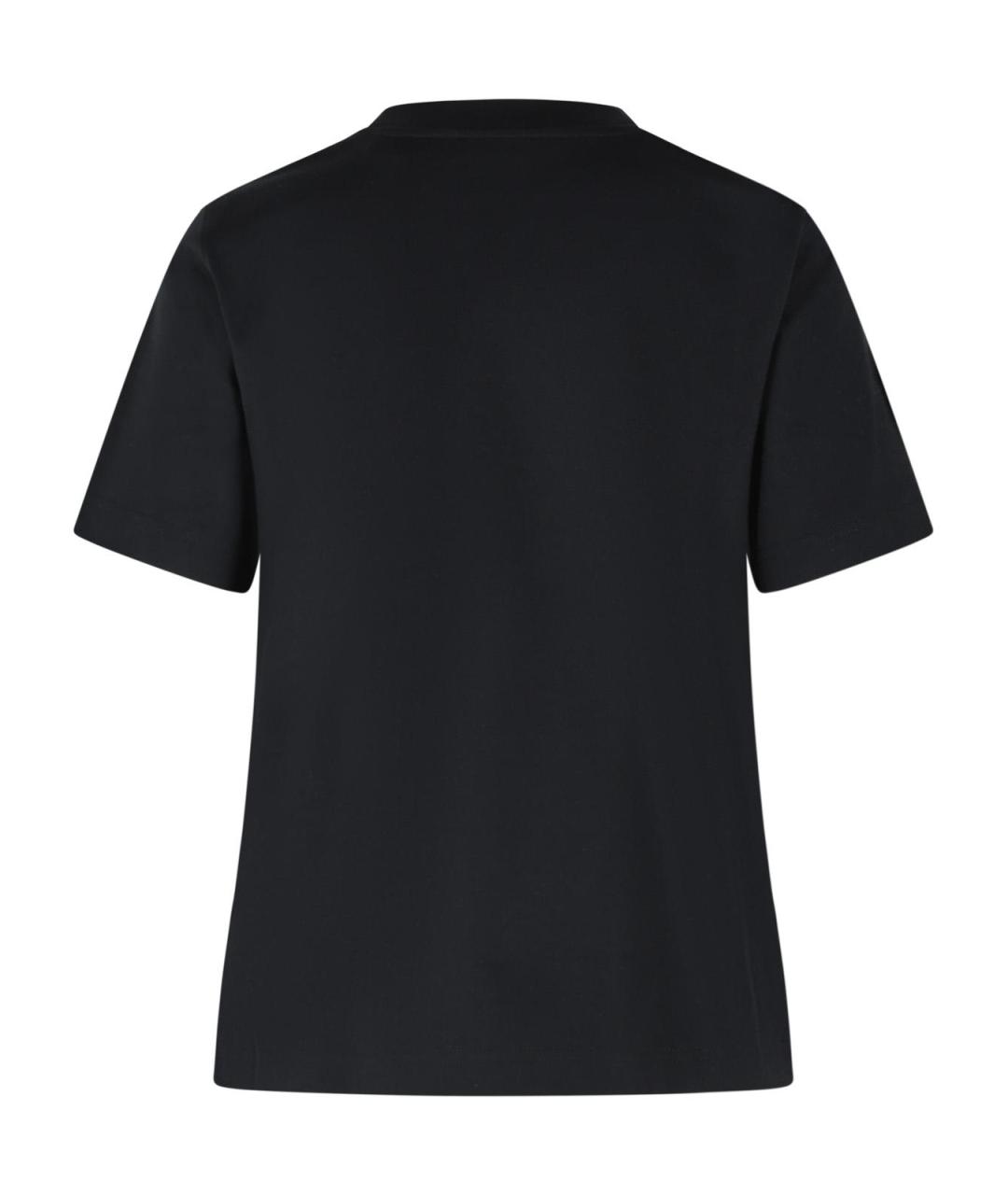 BURBERRY Черная хлопковая футболка, фото 3