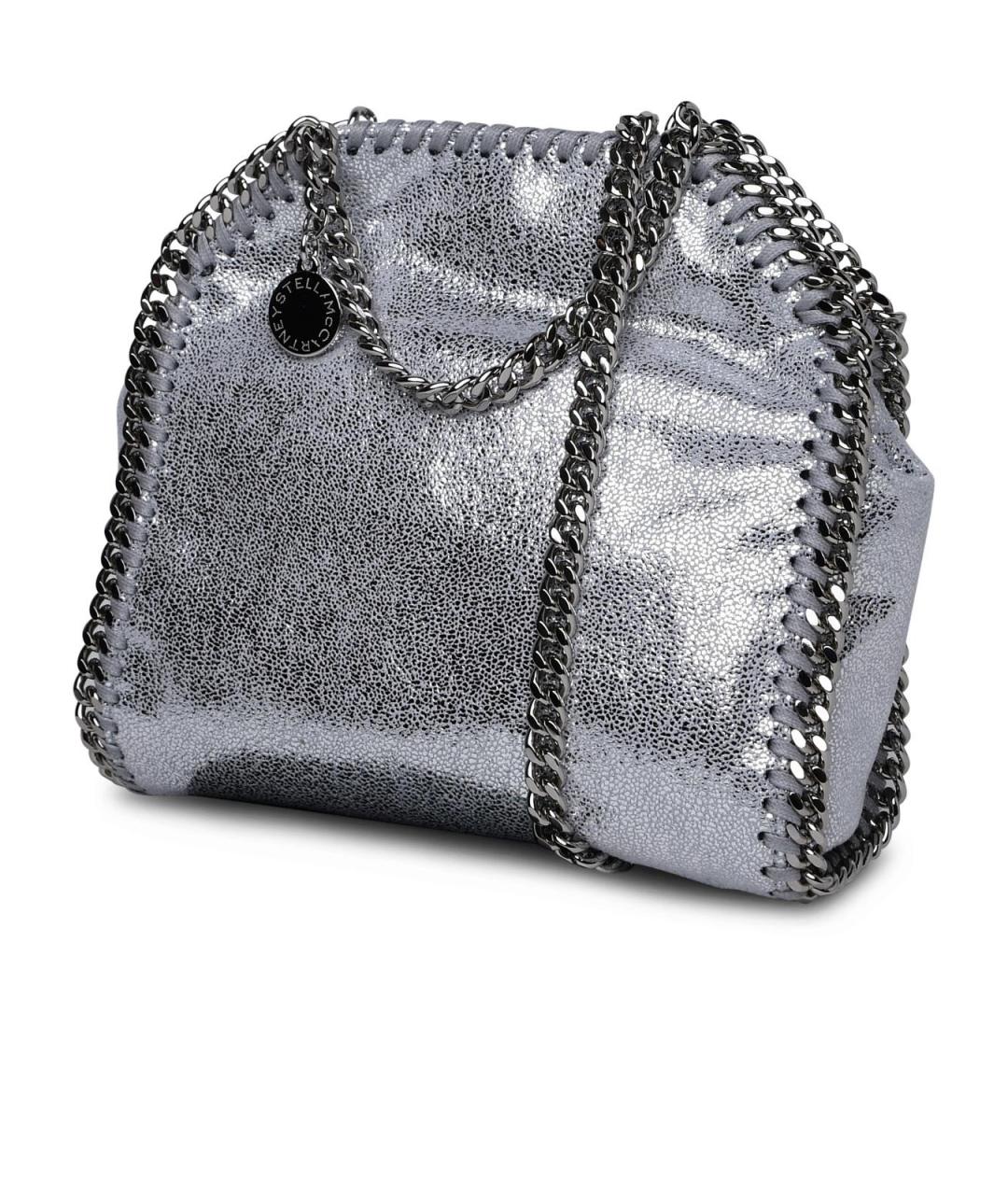 STELLA MCCARTNEY Серебряная синтетическая сумка тоут, фото 2