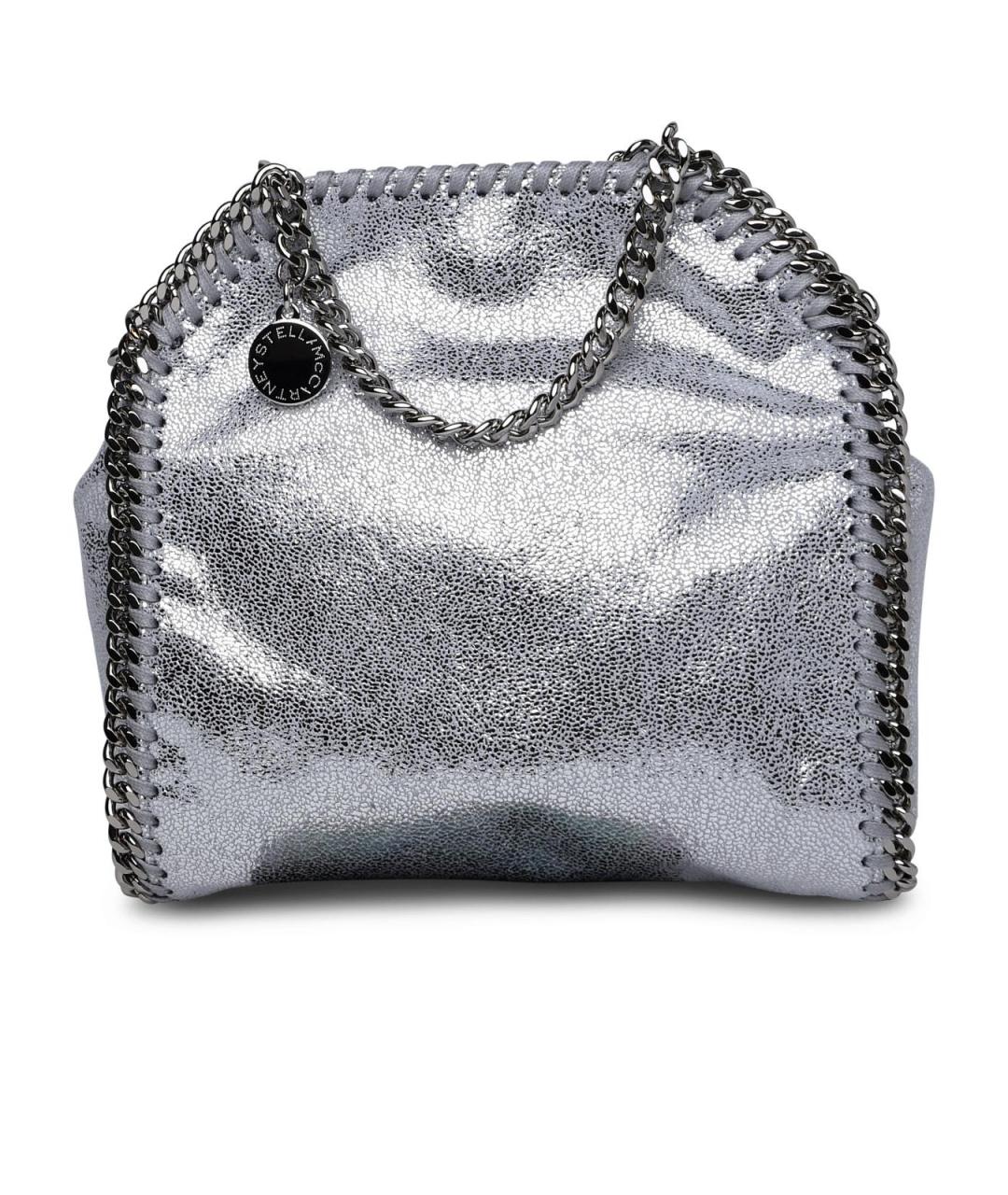 STELLA MCCARTNEY Серебряная синтетическая сумка тоут, фото 1