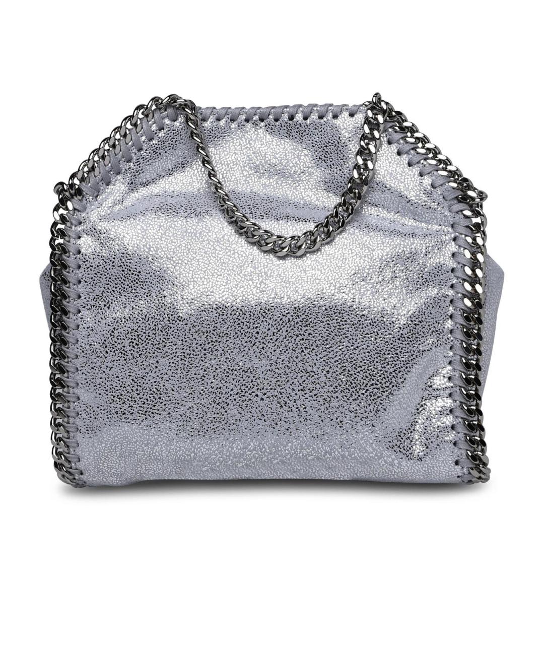 STELLA MCCARTNEY Серебряная синтетическая сумка тоут, фото 3