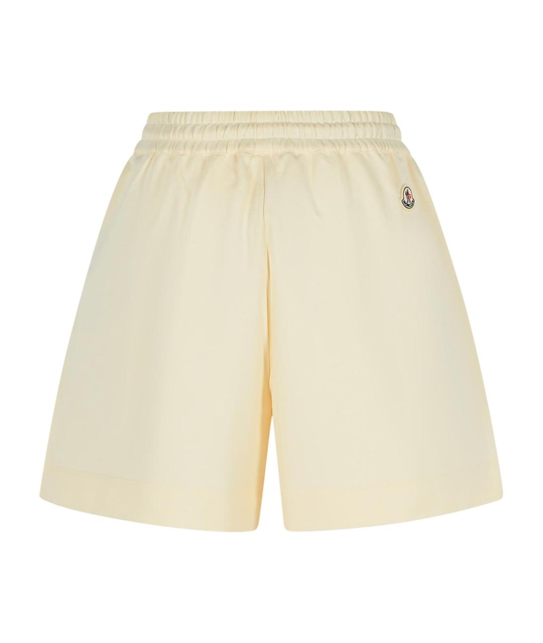 MONCLER Бежевые хлопковые шорты, фото 3